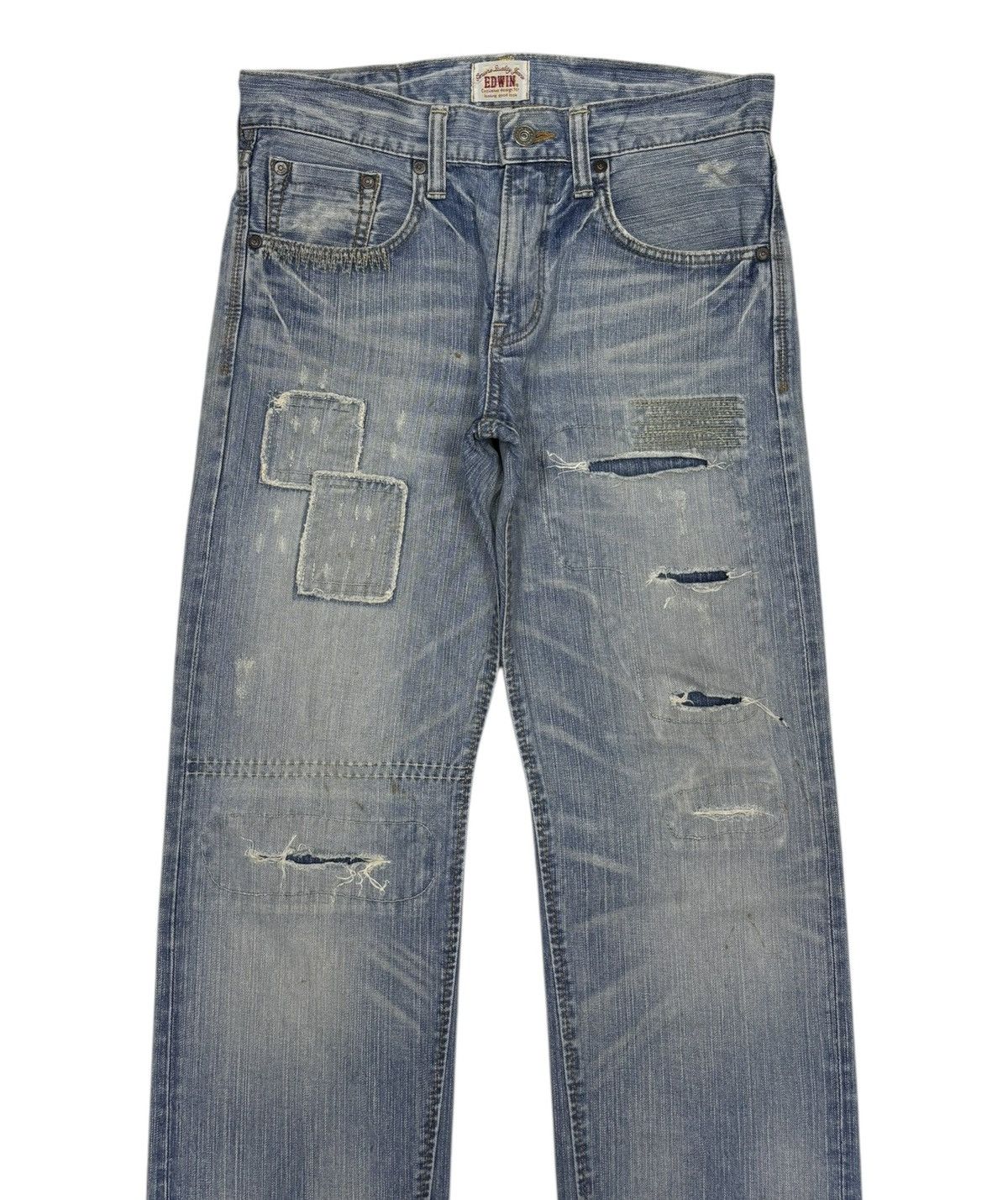 Kapital EDWIN EXCLUSIVE VINTAGE PATCHWORK DENIM JEANS Size US 32 / EU 48 - 3 Thumbnail