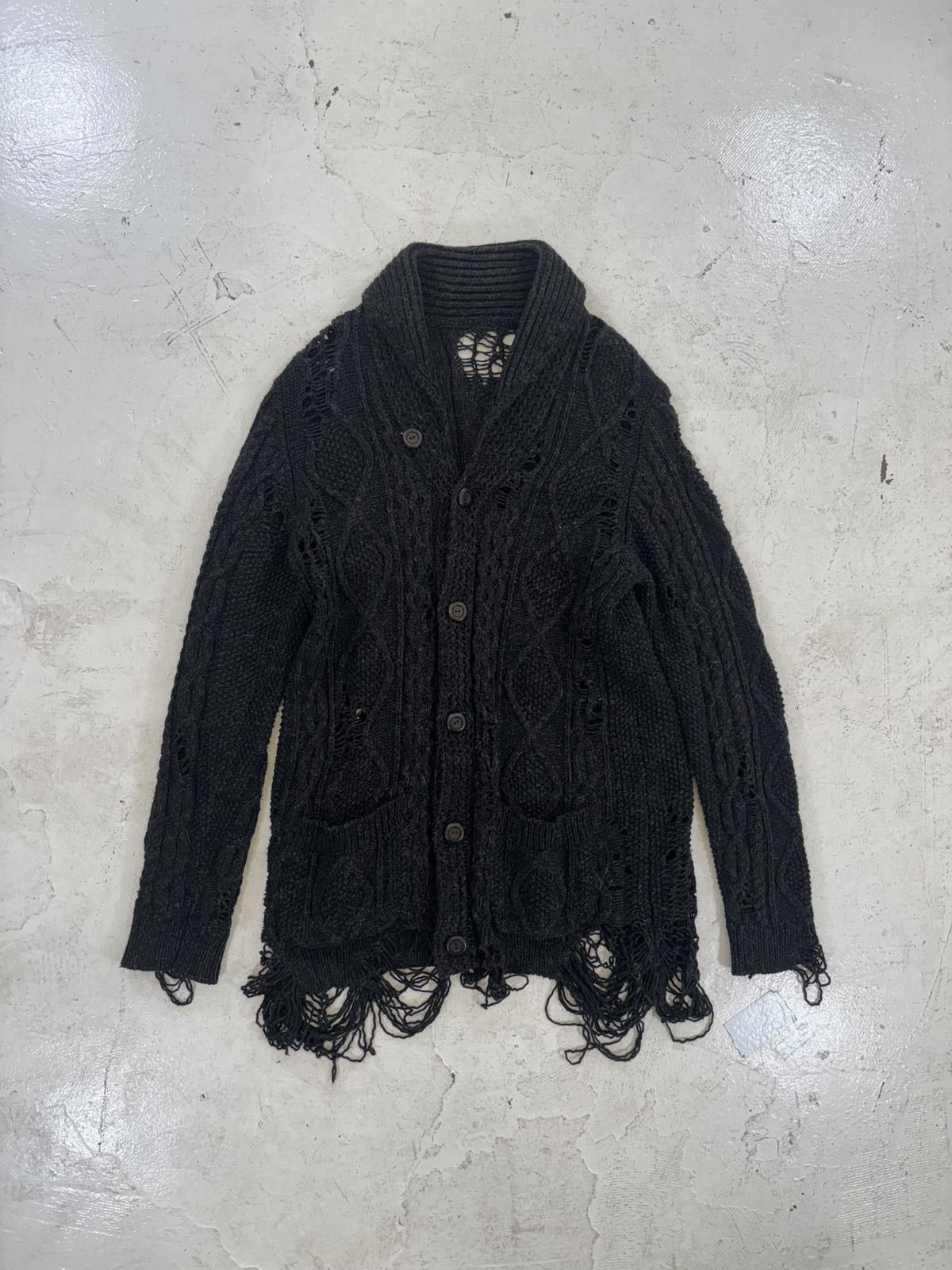 Maison MIHARA YASUHIRO Mihara Yasuhiro Distressed Cardigan | Grailed
