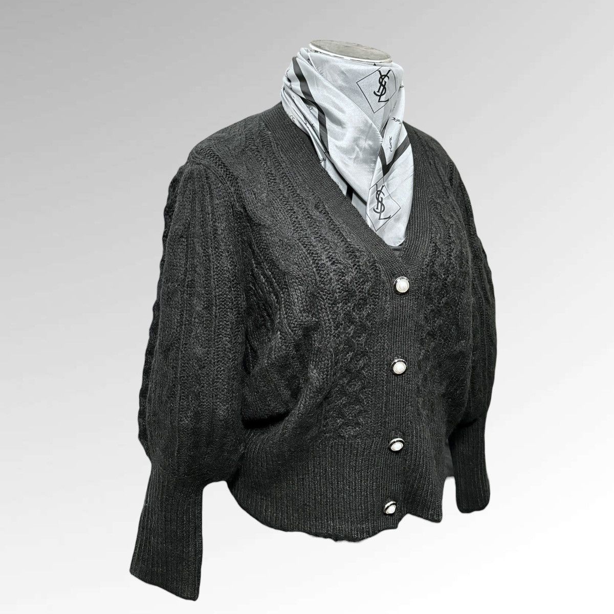 Other Design 365 Women’s Black Balloon Sleeve Cardigan Sz 1x Size XL / US 12-14 / IT 48-50 - 10 Thumbnail