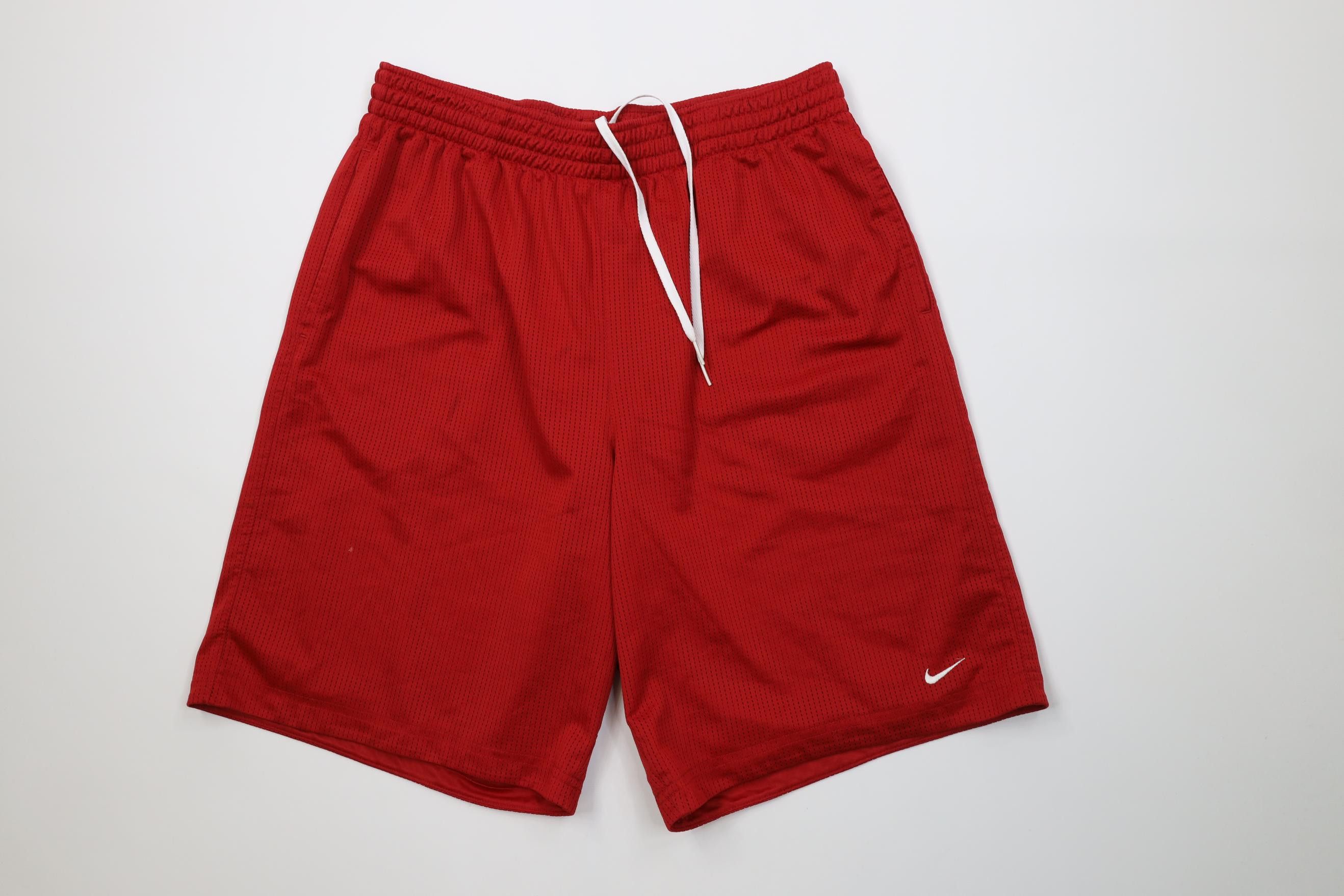 Nike Vintage Y2K Nike Mini Swoosh Mesh Basketball Shorts Red Size US 34 / EU 50 - 1 Thumbnail