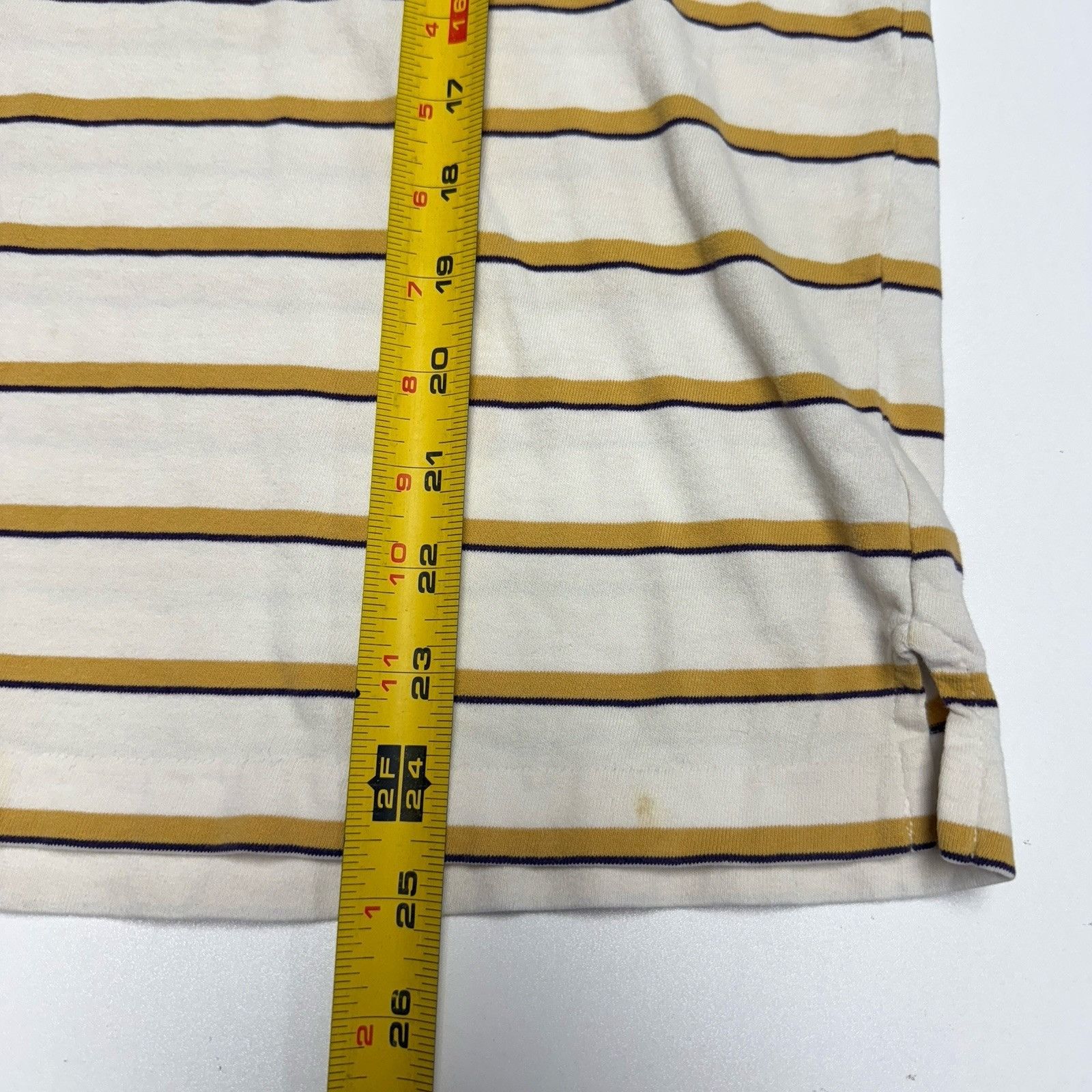 Hollister Hollister Womens Polo T Shirt White Striped Short Sleeve Y2K Size S / US 4 / IT 40 - 13 Thumbnail