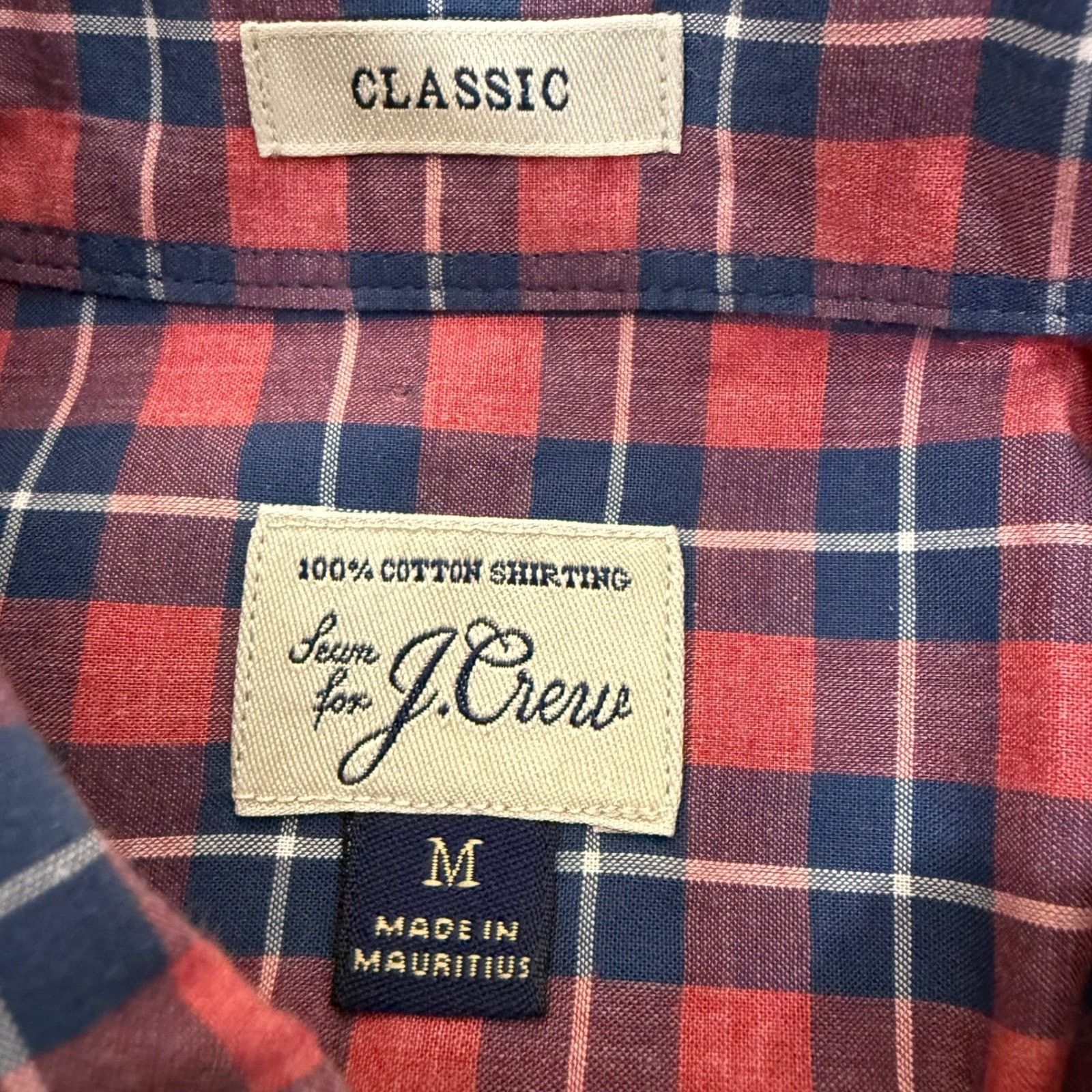 J.Crew J.Crew Mens Medium Classic Fit Plaid Button Down Shirt Size US M / EU 48-50 / 2 - 2 Thumbnail