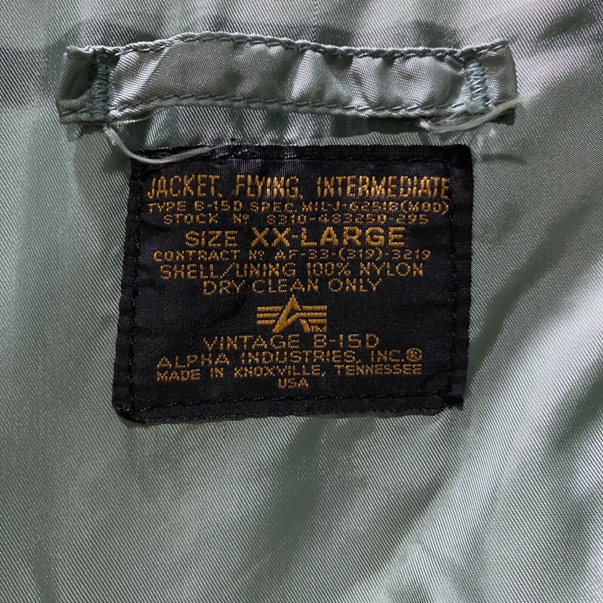 Alpha Industries × If Six Was Nine Vintage Alpha Industries B-15D Fur Hood Flight Bomber Jacket Size US XXL / EU 58 / 5 - 24 Thumbnail