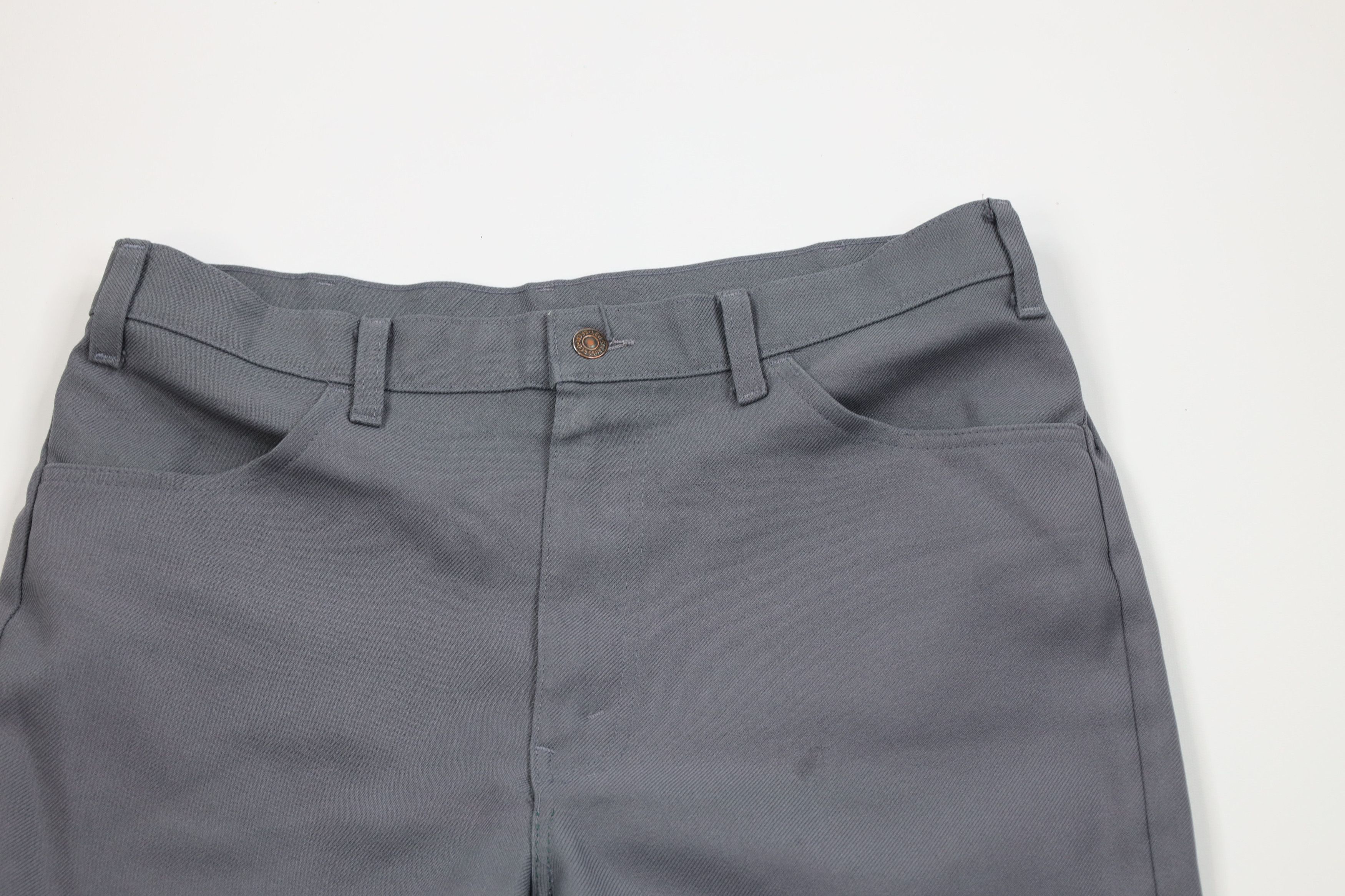 Levi's Vintage 70s Levis Flared Wide Leg Chino Pants Gray USA Size US 36 / EU 52 - 2 Thumbnail