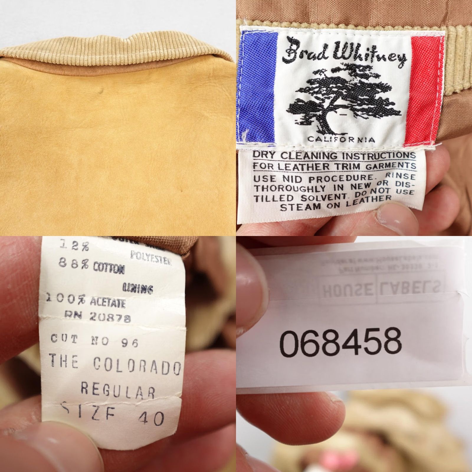 Vintage VINTAGE Brad Whitney Blazer Mens 40R Beige Corduroy Western Sport Coat Blazer Jacket Size 40R - 8 Thumbnail