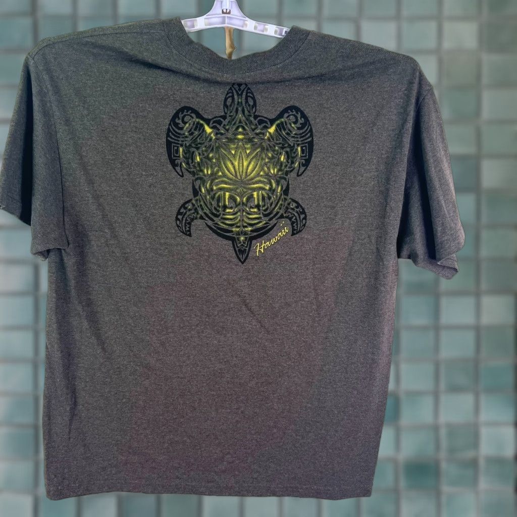 Vintage VINTAGE Alstyle T-Shirt Mens XL Heather Gray Hawaii Turtle T Shirt Crew Neck Short Sleeve Graphic Print Logo Friends 90s Decade Size US XL / EU 56 / 4 - 1 Thumbnail