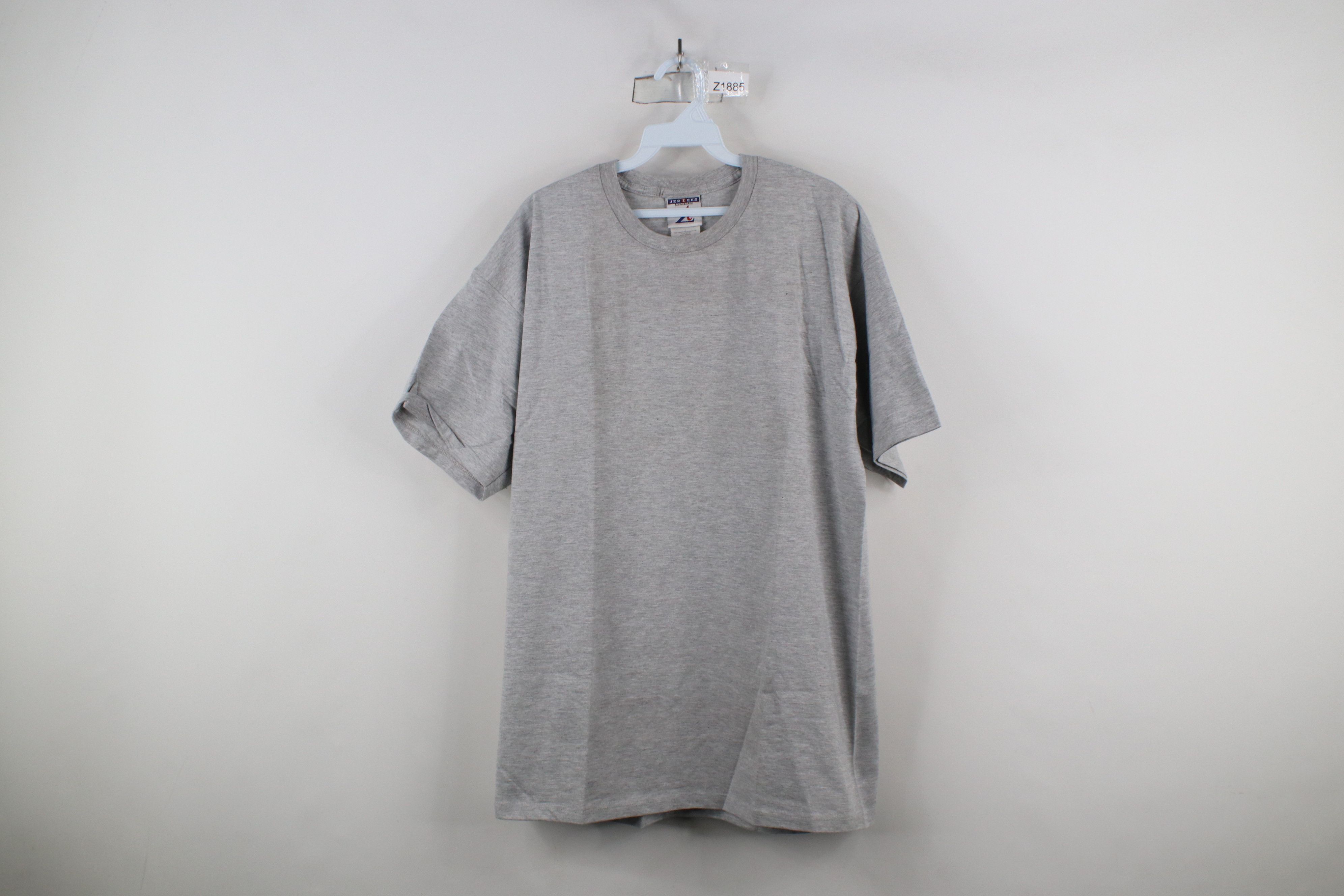 Vintage Vintage 90s Streetwear Blank Heavyweight Cotton T-Shirt Gray Size US L / EU 52-54 / 3 - 1 Thumbnail
