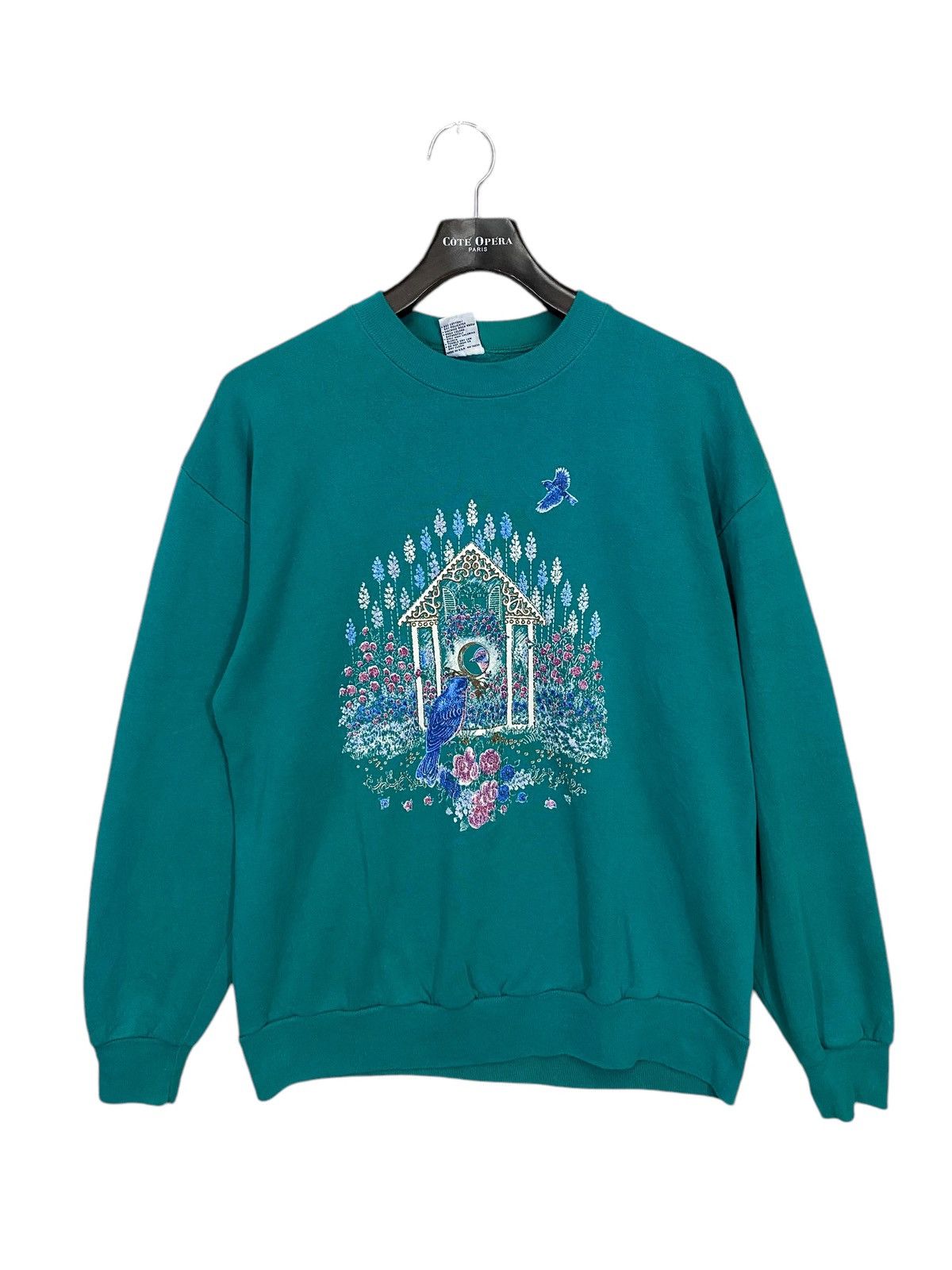 Vintage Vintage 90s farm flower sweatshirt crewneck pullover size L Size US L / EU 52-54 / 3 - 1 Thumbnail
