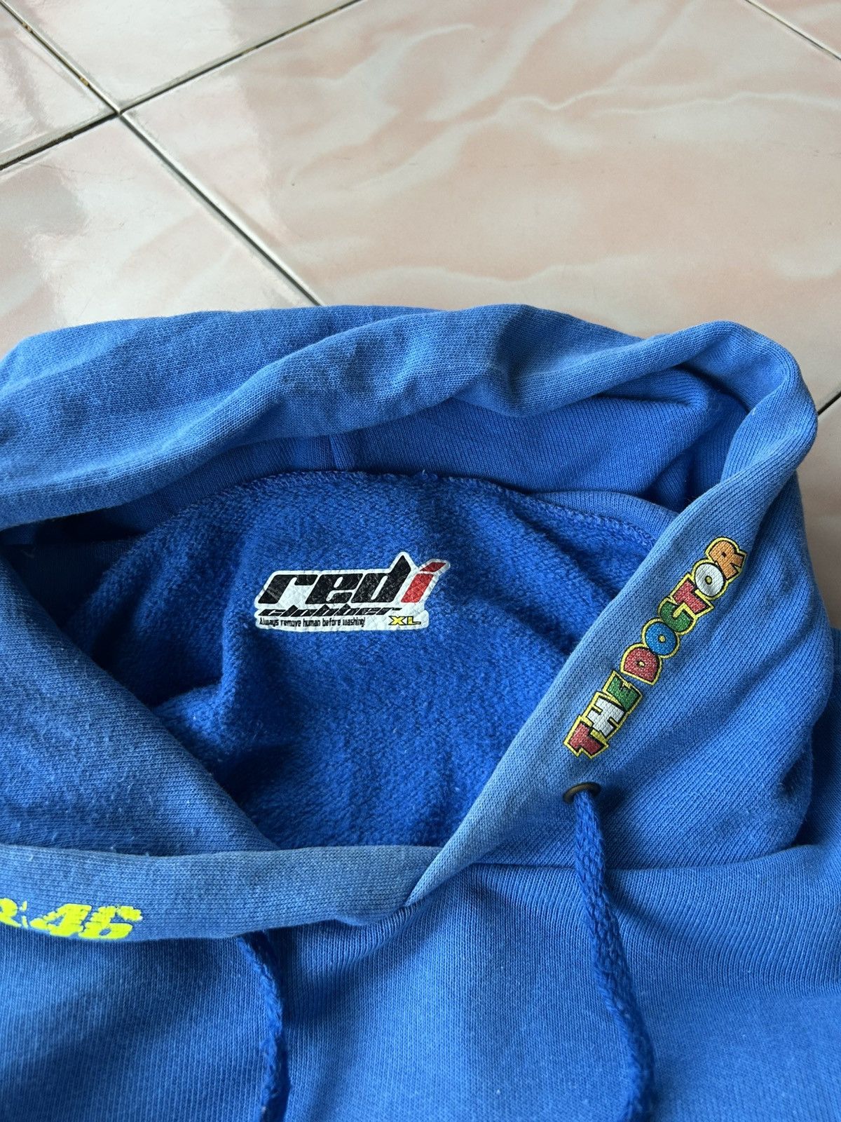 Yamaha VR 46 The Doctor Yamaha Factory Racing Sunfaded Hoodie Size US XL / EU 56 / 4 - 8 Thumbnail
