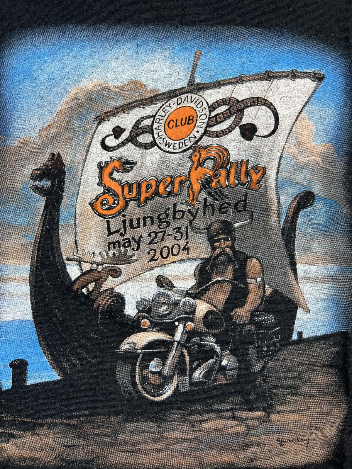 Harley Davidson Harley Davidson Sweden Super Rally 2004 Long Sleeve Size US L / EU 52-54 / 3 - 5 Thumbnail