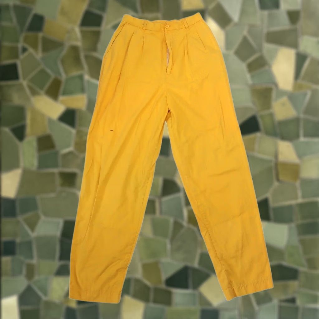 Vintage VINTAGE 80s Condor Mustard Yellow High Rise Tapered Straight Leg Pants 26" Womens Size 28" / US 6 / IT 42 - 1 Thumbnail