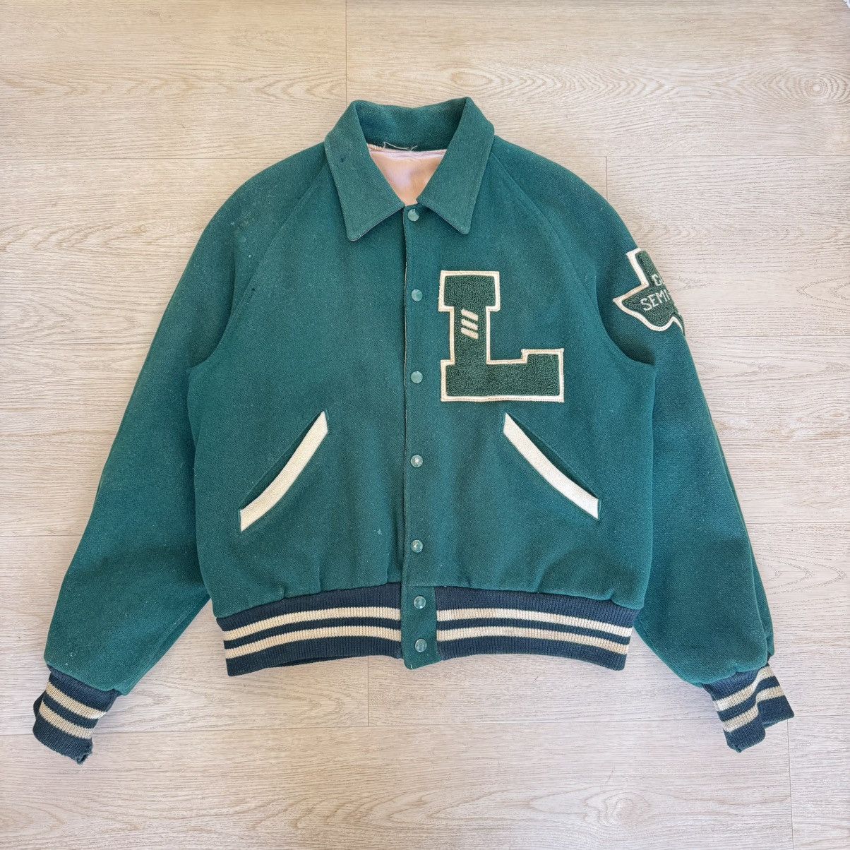 Other Vintage 50s Letter L Letterman Varsity 1955 Large Reversible Size US L / EU 52-54 / 3 - 1 Thumbnail