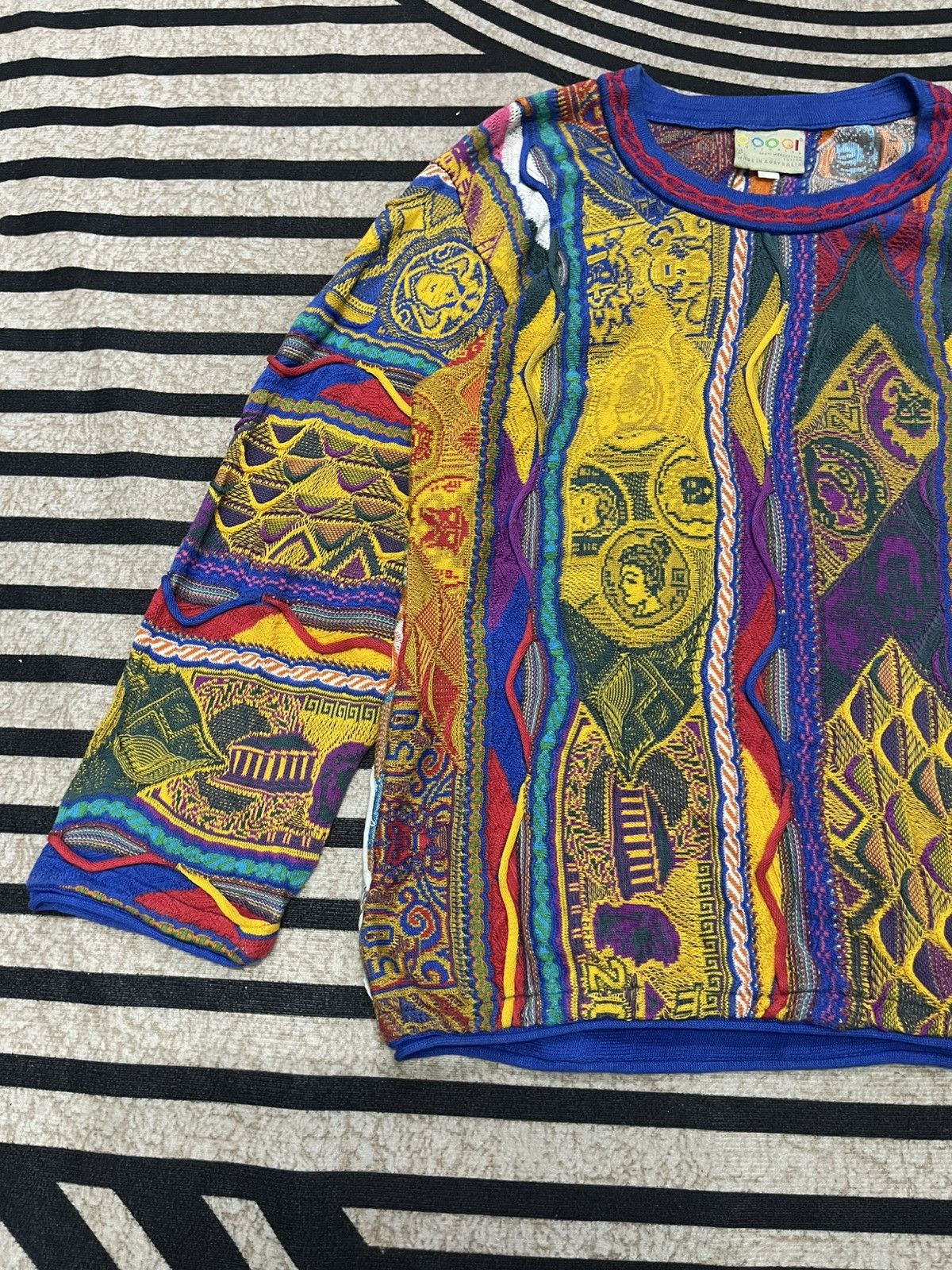 Coogi ❌RARE❌ VINTAGE COOGI KNITWEAR MULTICOLOUR 3D BIGGIE Size US S / EU 44-46 / 1 - 3 Thumbnail