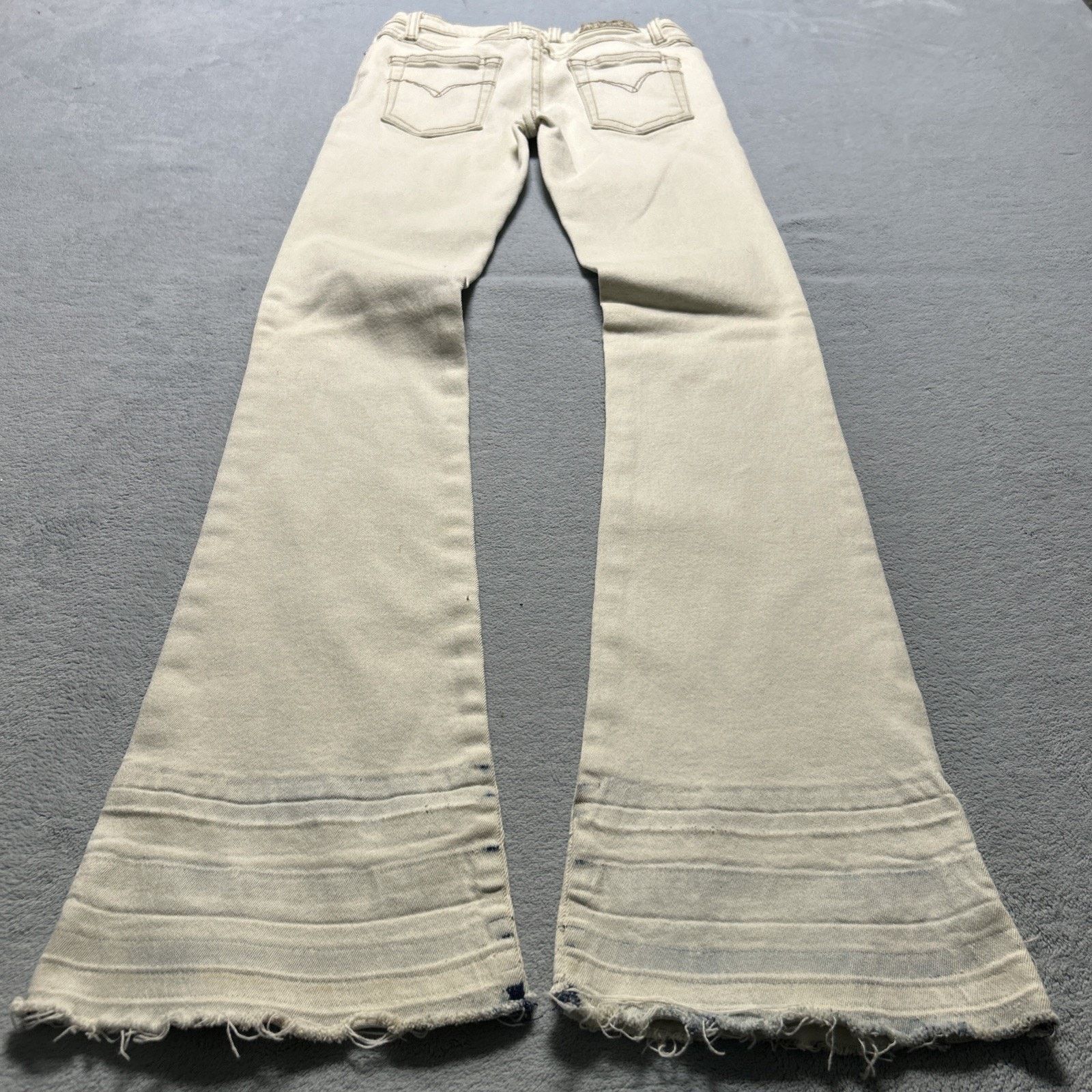 Levi's Beyond Baggy Jeans Womens 25x32 Raw Hems Flare Hamilton Wide Size 38" / US 16 / IT 52 - 10 Thumbnail