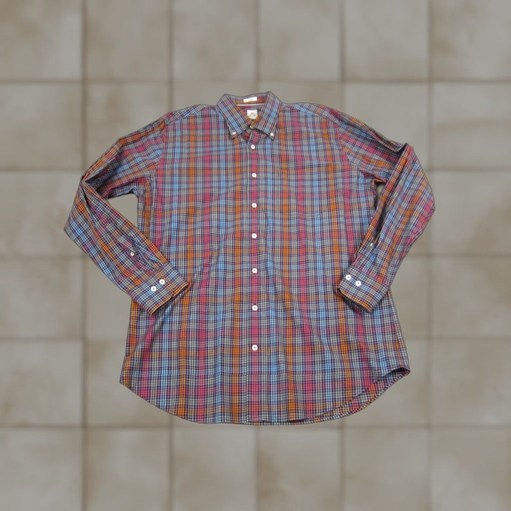Peter Millar Peter Millar Shirt Adult Large Pink Purple Blue Cotton Colorful Mens Button Up Size US L / EU 52-54 / 3 - 1 Thumbnail
