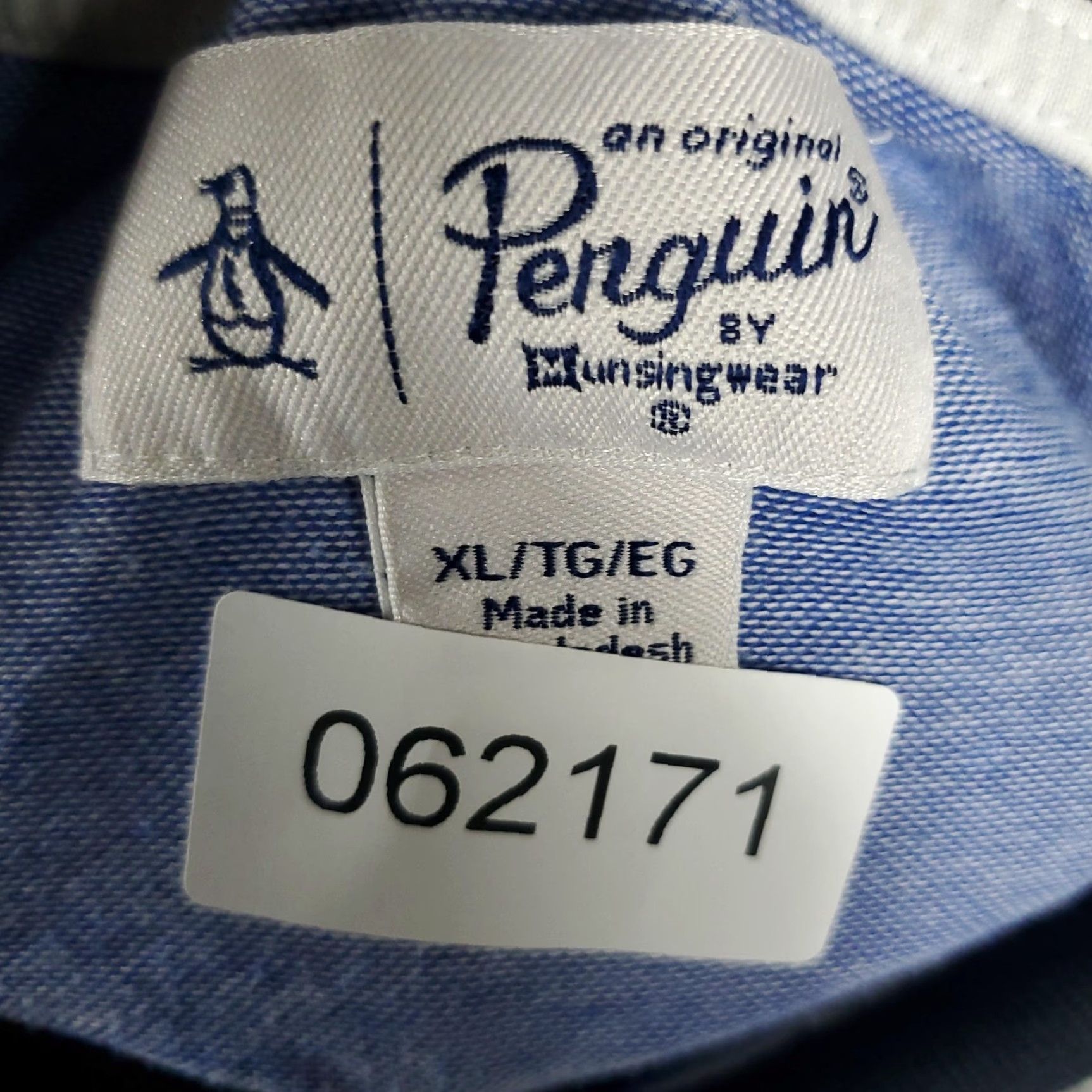 Original Penguin Original Penguin Polo Mens XL Blue Geometric Pattern Short Sleeve Golf Casual Shirt Size US XL / EU 56 / 4 - 6 Thumbnail
