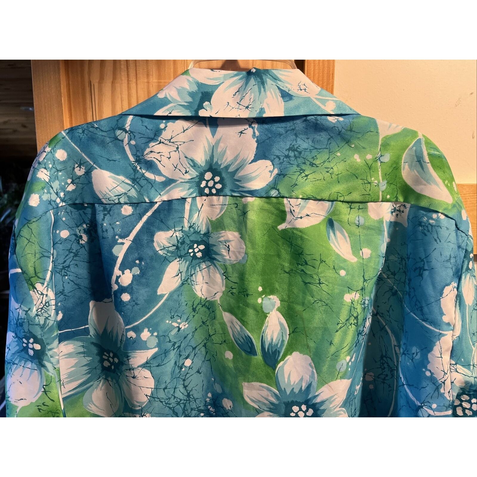Other Lore Nei Hawaii Shirt Blue Green Men L Hawaiian Short Sleeve Size US L / EU 52-54 / 3 - 9 Thumbnail