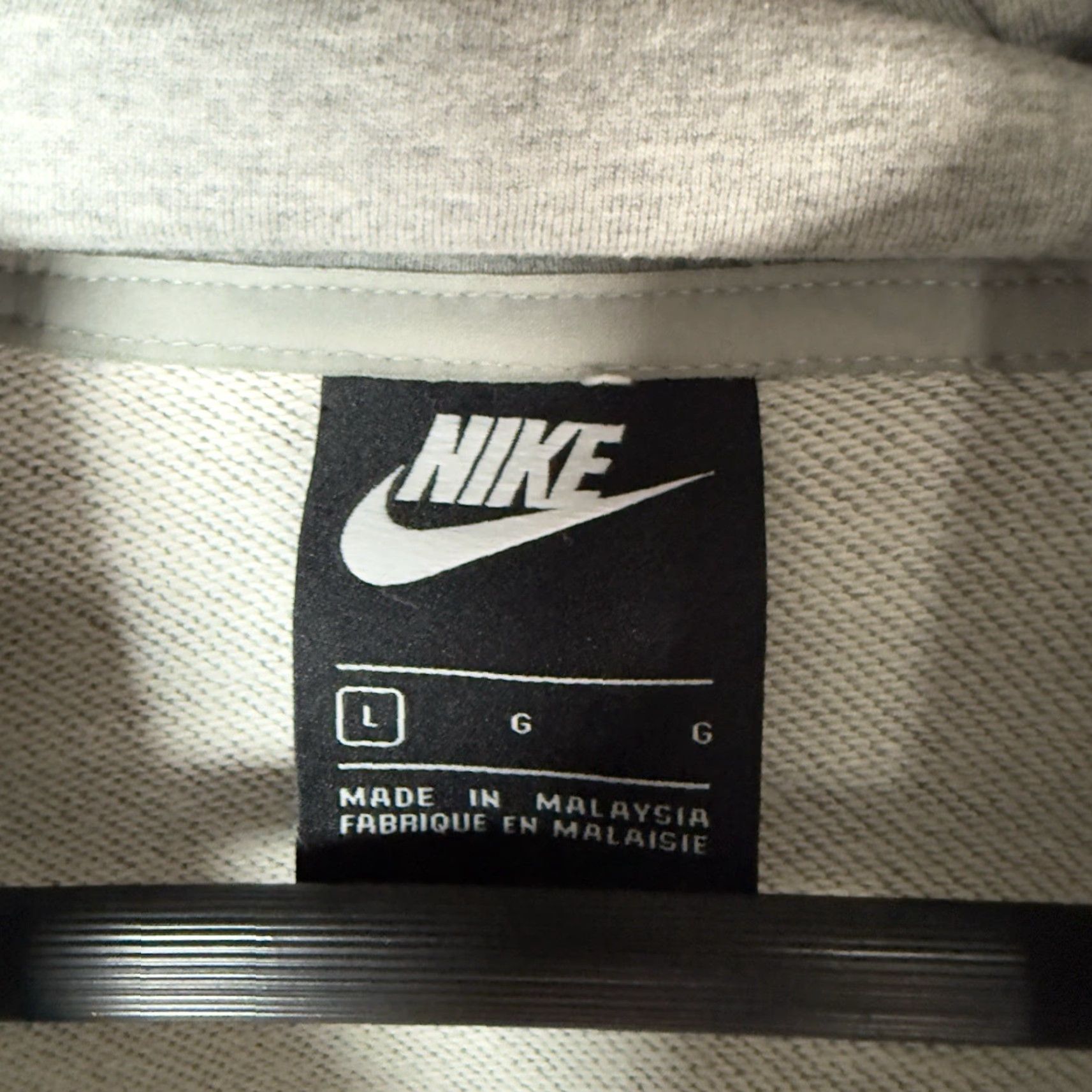 Nike Nike Swoosh Pullover Hoodie Women L Gray Cotton Blend Size L / US 10 / IT 46 - 4 Thumbnail