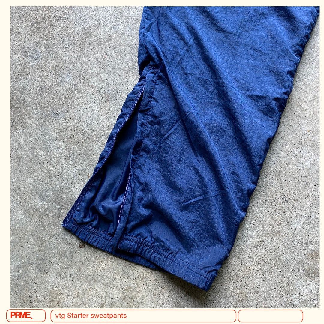 Starter × Vintage vintage 90s STARTER Spellout Logo Nylon Track sweatpants Size US 39 - 8 Thumbnail