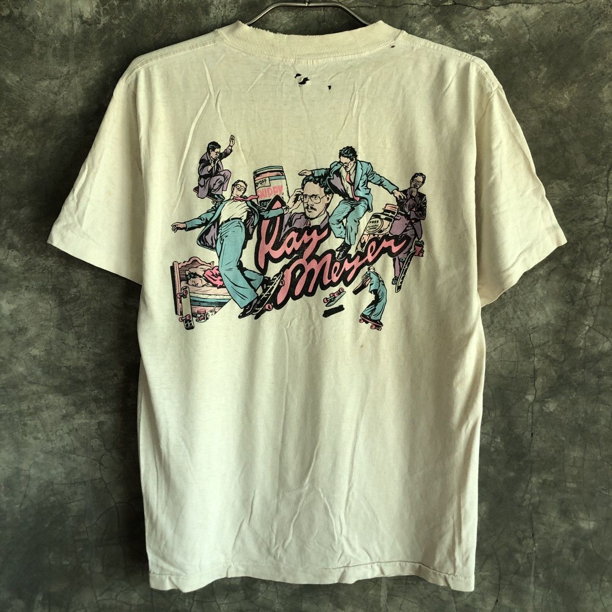80's SANTA CRUZ T-shirt 80s Santa Cruz Bullet ハンド Tシャツ old