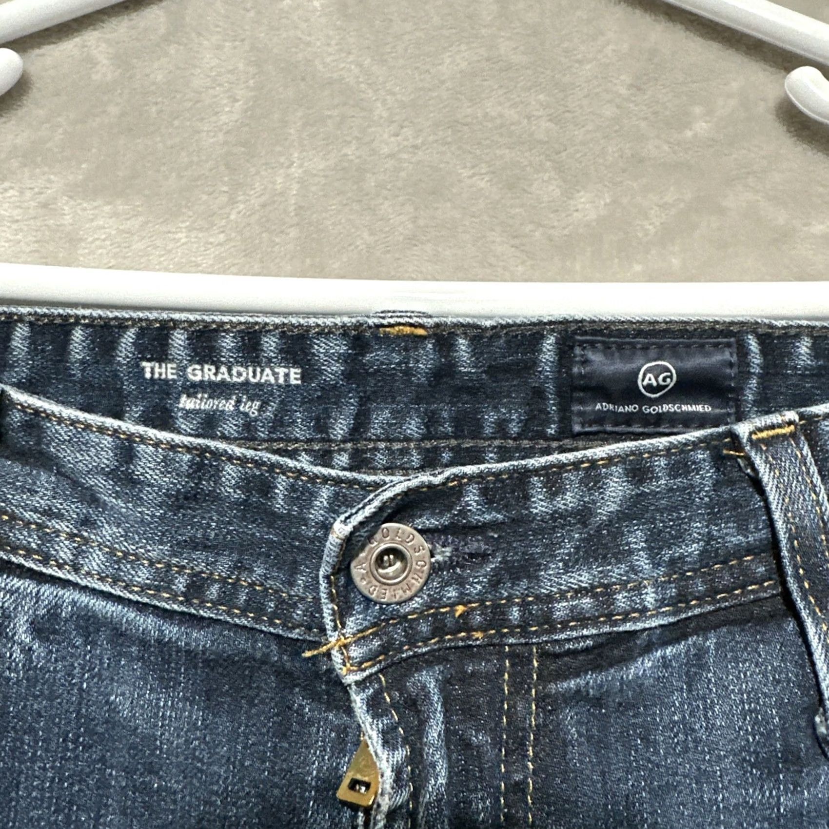 Vintage AG Adriano Goldschmied The Graduate Tailored Leg Jeans Men’s Size 36 Clothing Jeans Mens Regular Straight 5-Pocket Blue Denim Medium Classic Casual Size US 36 / EU 52 - 3 Thumbnail