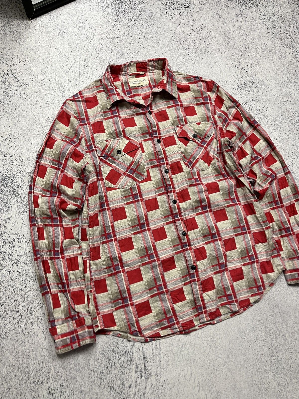 Polo Ralph Lauren Denim Supply Ralph Lauren Plaid Vintage Button Up Shirt Size US L / EU 52-54 / 3 - 3 Thumbnail