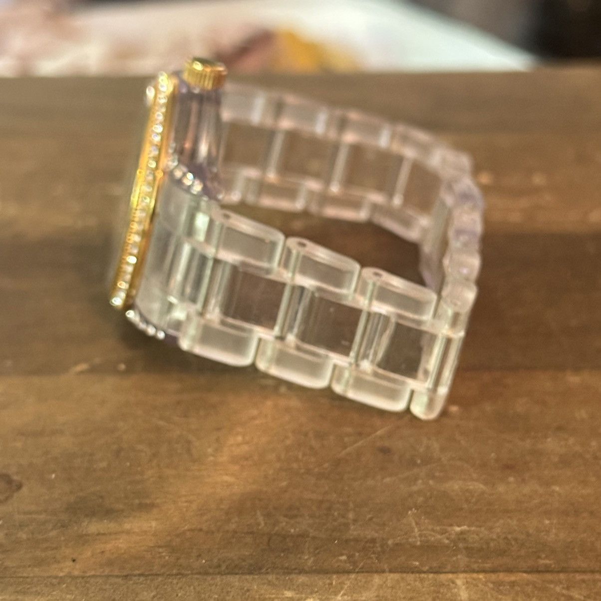 Joan Rivers Vintage Joan Rivers clear acrylic crystal accent watch Size ONE SIZE - 9 Thumbnail