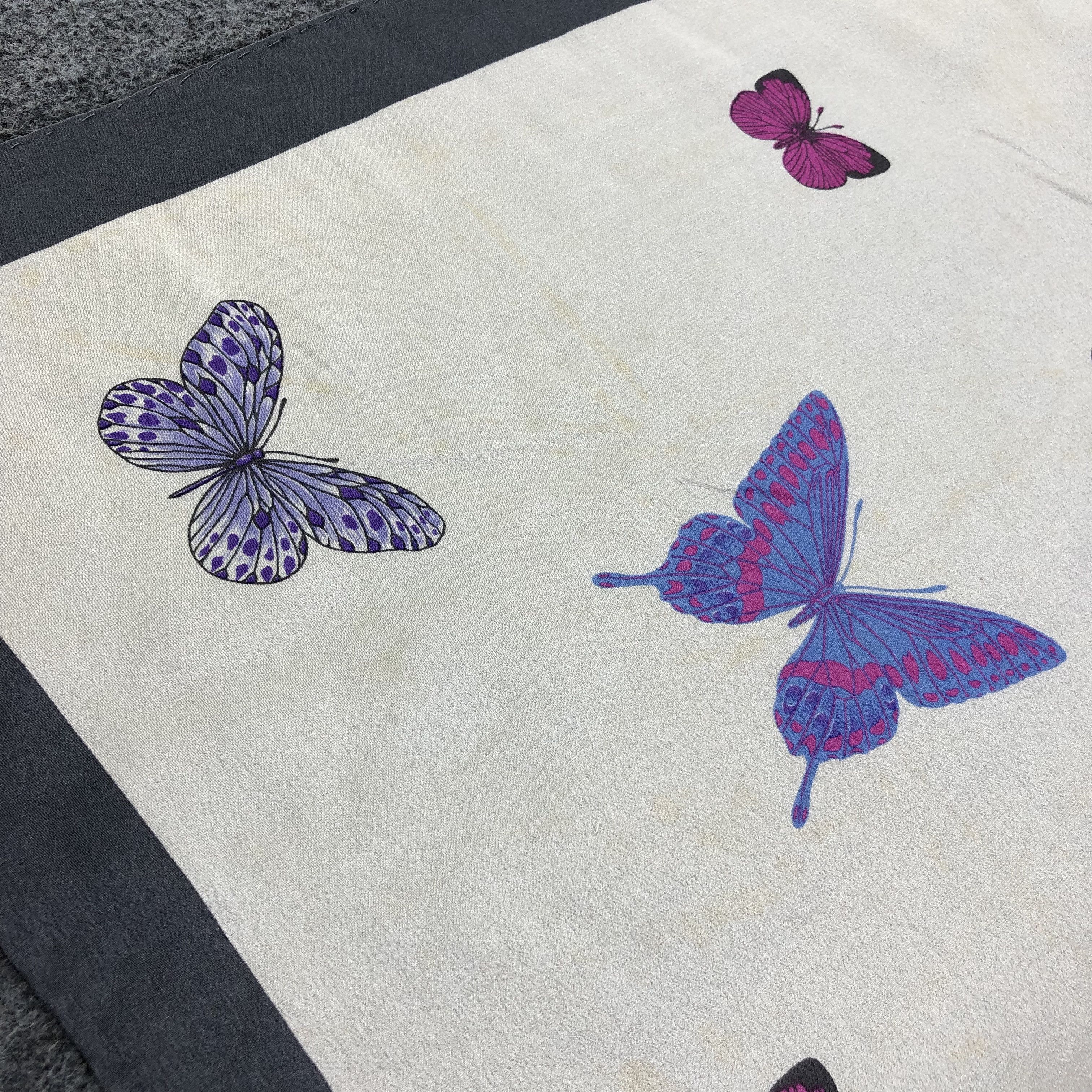 Hanae Mori Hanae Mori Butterflies Silk Scarf M651 Size ONE SIZE - 6 Thumbnail