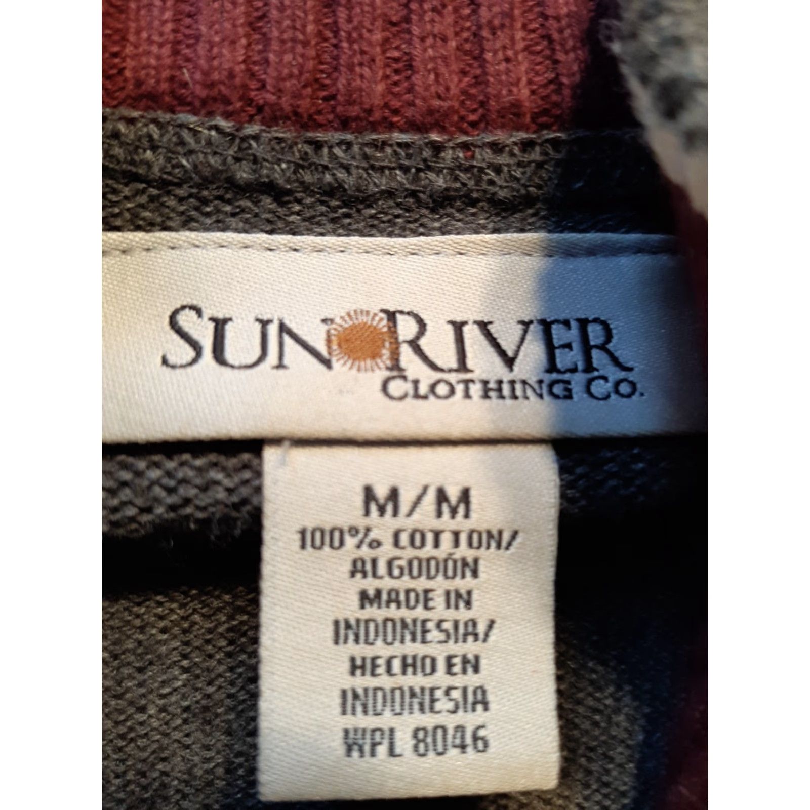 Vintage Sun River Mens Sweater Knit Striped Gray Long Sleeve Cotton Crew Neck Pullover Size M Regular Modern Casual Size US M / EU 48-50 / 2 - 2 Thumbnail