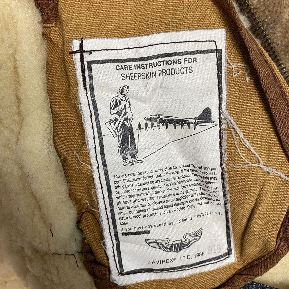 Avirex 🔥VINTAGE GENUINE LEATHER JACKET B-3 AVIREX USA SHEARLING Size US S / EU 44-46 / 1 - 24 Thumbnail