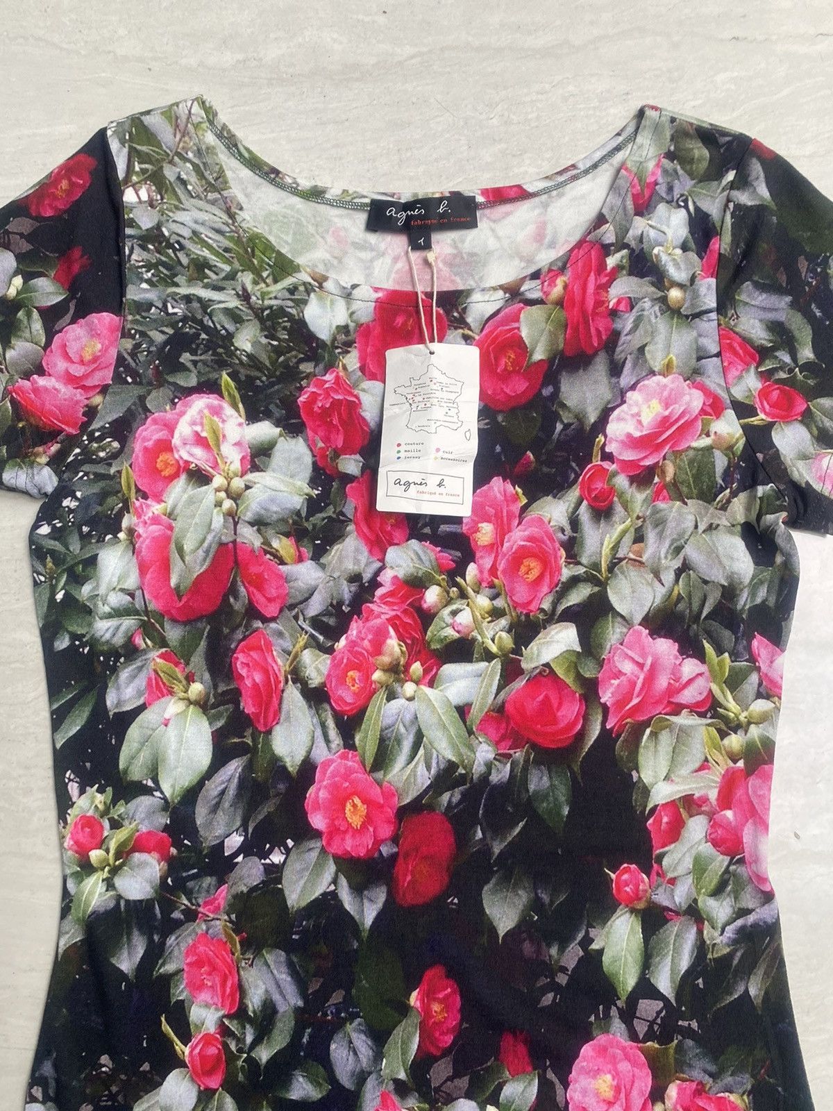 agnes b. AGNES B Flower Motive Dress Size XS / US 0-2 / IT 36-38 - 12 Thumbnail