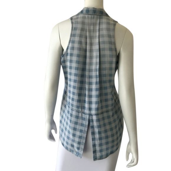 Anthropologie Cloth & Stone Sleeveless Checkered Button-Down Shirt Size S / US 4 / IT 40 - 5 Thumbnail