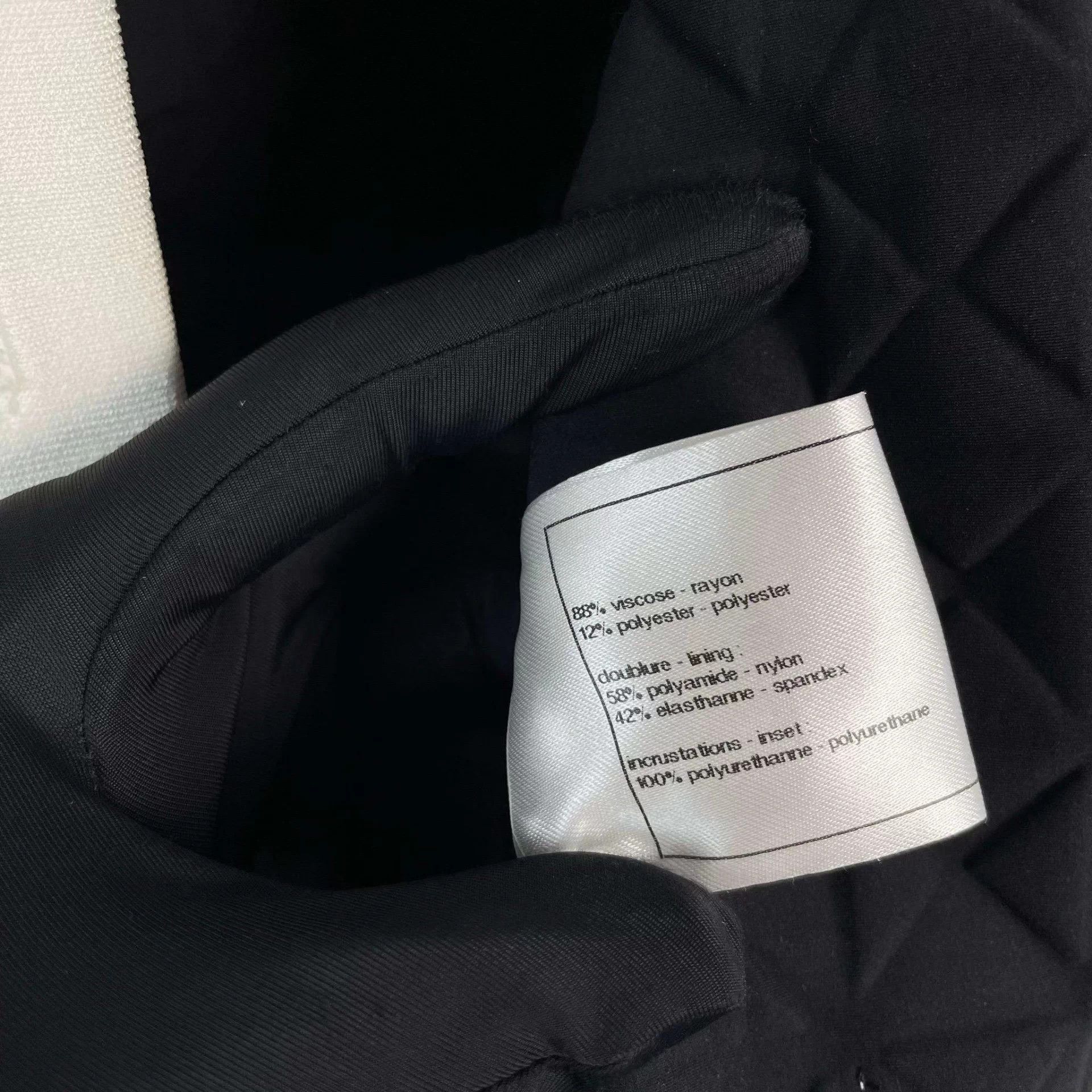 Chanel Chanel Rayon Colorblocked Jacket 36 Black/White Size XS / US 0-2 / IT 36-38 - 5 Thumbnail