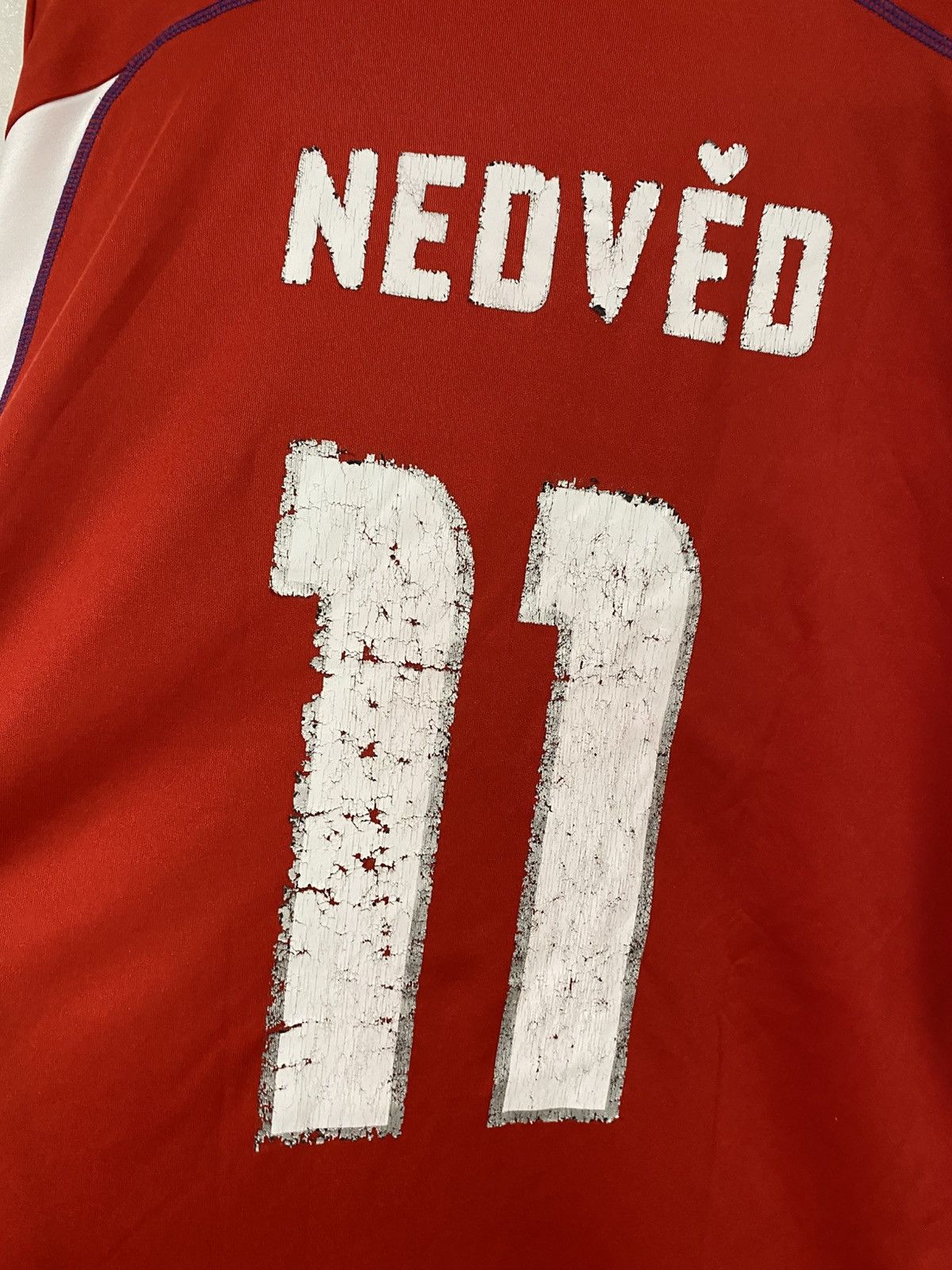 Puma Czech Republic 2003-04 Puma Vintage Soccer Jersey Nedved 11 Size US XL / EU 56 / 4 - 10 Thumbnail