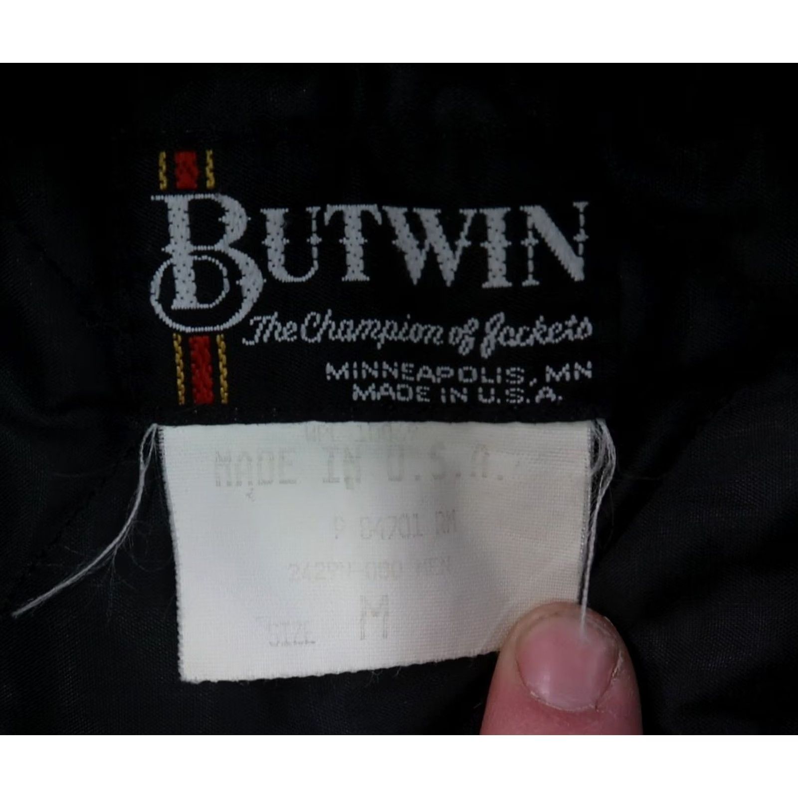 Vintage VINTAGE Butwin Varsity Jacket gray Black Leather Wool Body Jacket Men's Medium Size US M / EU 48-50 / 2 - 3 Thumbnail