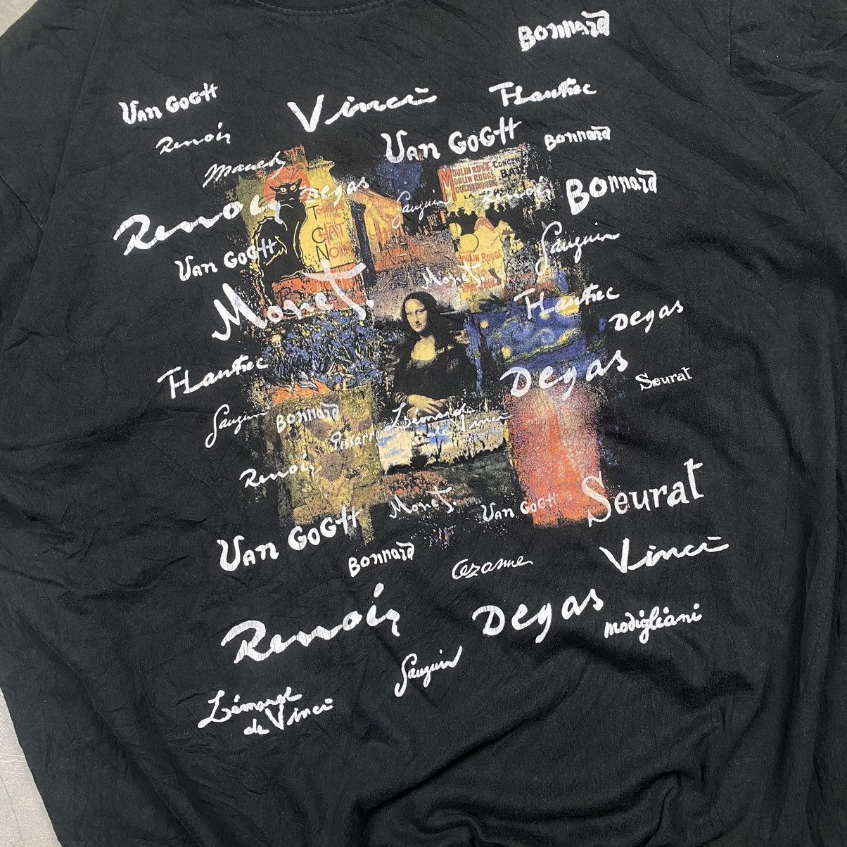 Vintage Grail 90s Euro Monalisa Iconic Artist Painter Tee Size US XXL / EU 58 / 5 - 2 Thumbnail