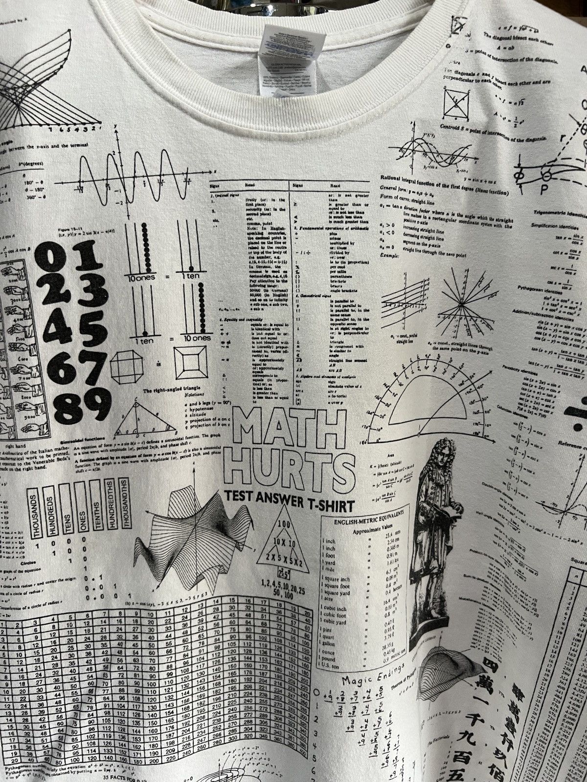 Japanese Brand 🔥Vintage Gildan Fullprinted Math Hurts Tee Size US M / EU 48-50 / 2 - 11 Thumbnail