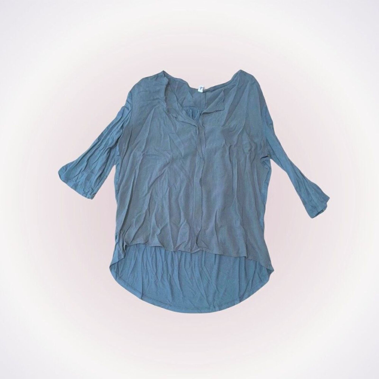 Other Gentle Fawn Green-Blue V-Neck Loose Blouse | Sz S Size S / US 4 / IT 40 - 1 Thumbnail