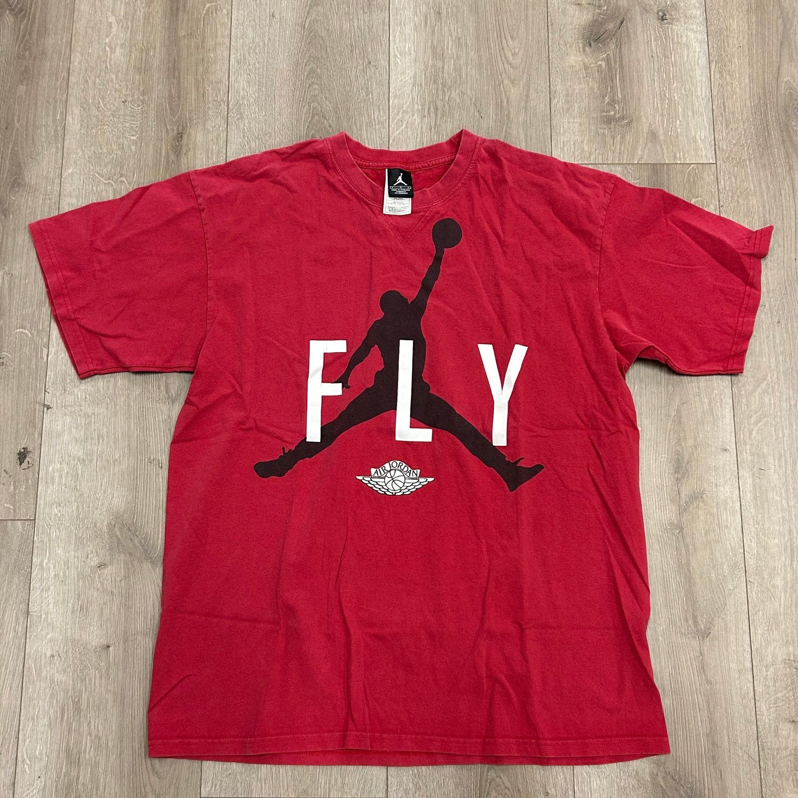 Jordan Brand Nike Air Jordan Jumpman Fly Tee T Shirt Size Large L Red B14 Size US L / EU 52-54 / 3 - 1 Thumbnail