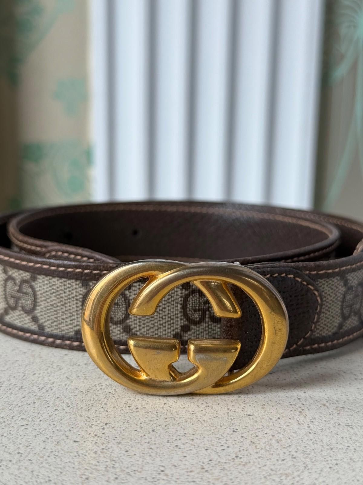 Gucci Vinatge Gucci Monogram Interlocking GG Womens Belt 70 / 28 Size ONE SIZE - 11 Thumbnail