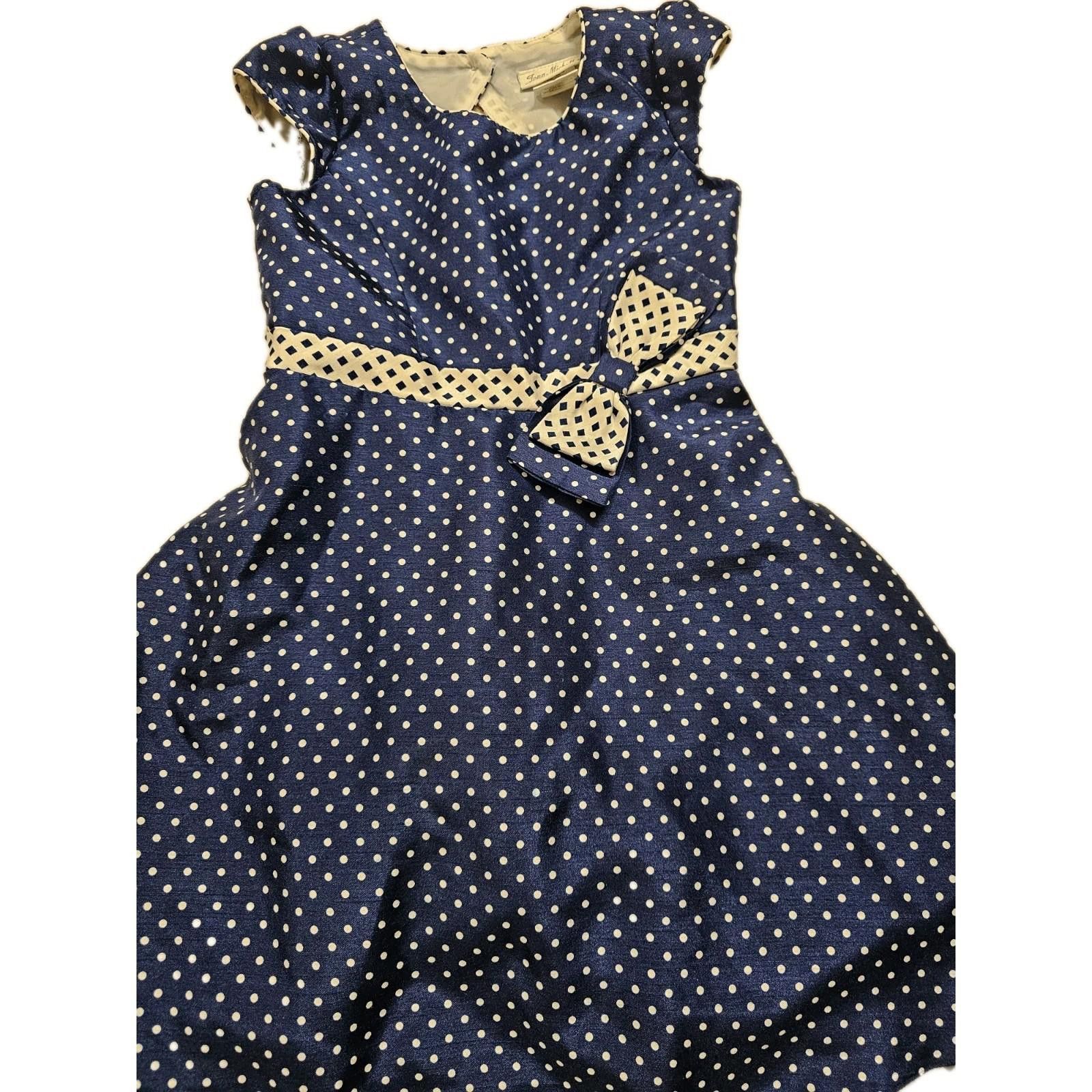 Other Girl's Jona Michelle Fancy Holida Dress Sz 7 White with Blue Size ONE SIZE - 2 Thumbnail