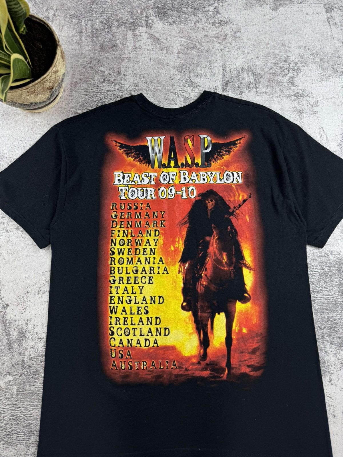 Band Tees WASP W.A.S.P Babylon 2009/2010 Heavy Metal Devil Band T Shirt Size US L / EU 52-54 / 3 - 14 Thumbnail