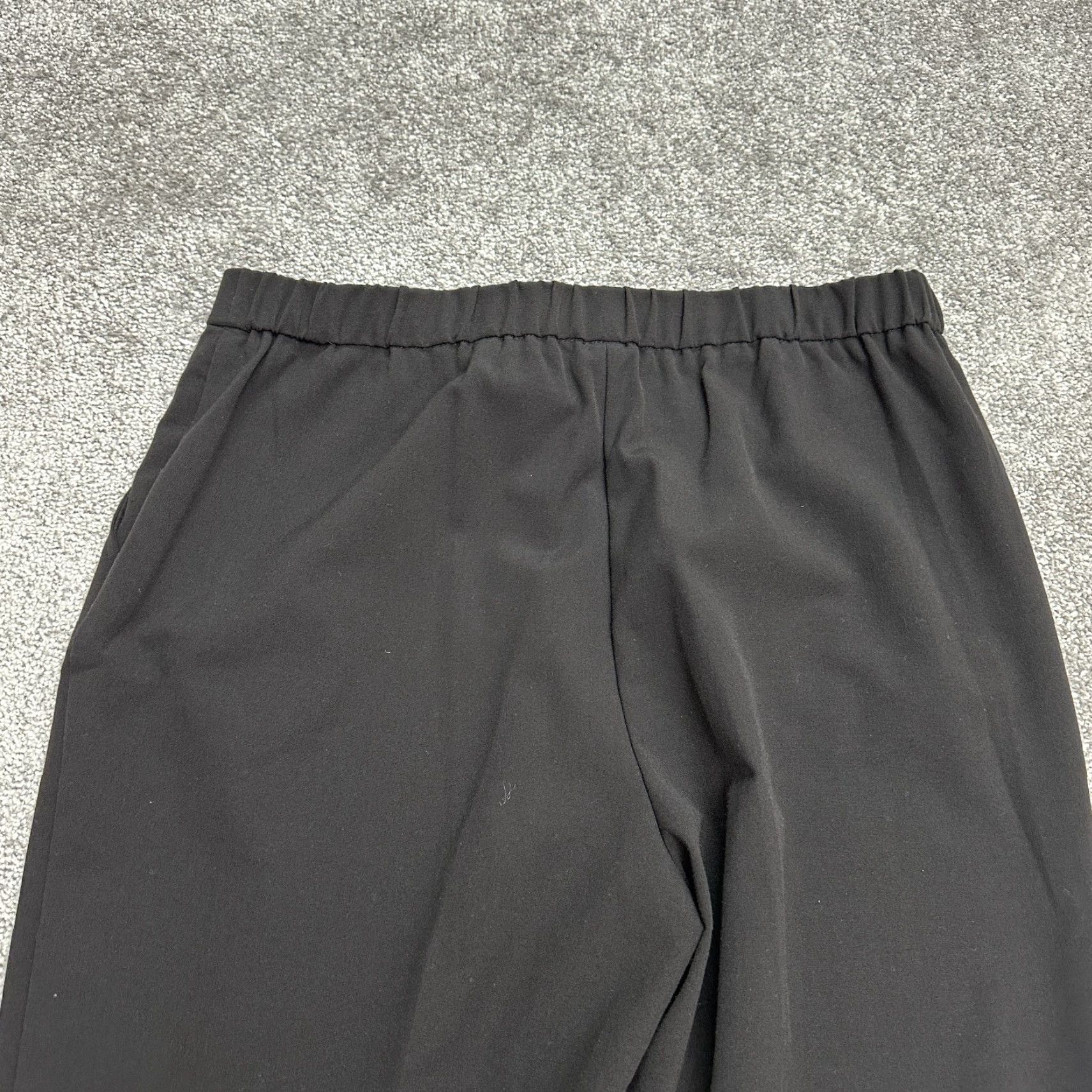 Vintage Dressbarn Dress Pants Womens 14 Black Elastic Waist Straight Leg 34x27 Size 36" / US 14 / IT 50 - 4 Thumbnail