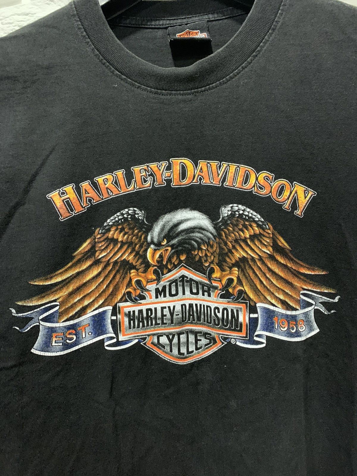 Harley Davidson × Vintage Vintage Harley Davidson USA Tee Big Logo Y2K T-Shirt Size US S / EU 44-46 / 1 - 2 Thumbnail