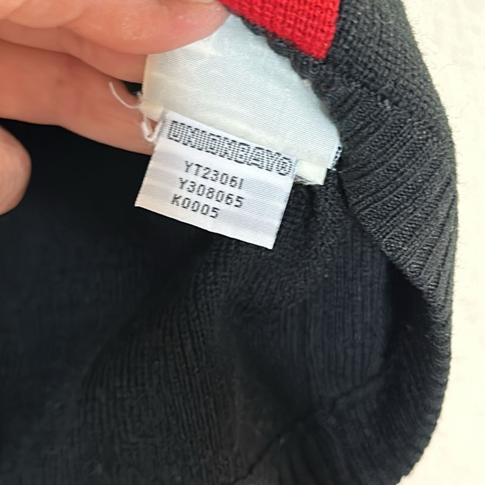 UNIONBAY × Vintage VTG 1990s Union Bay Striped Sweater Black Red Size Large Size US L / EU 52-54 / 3 - 11 Thumbnail