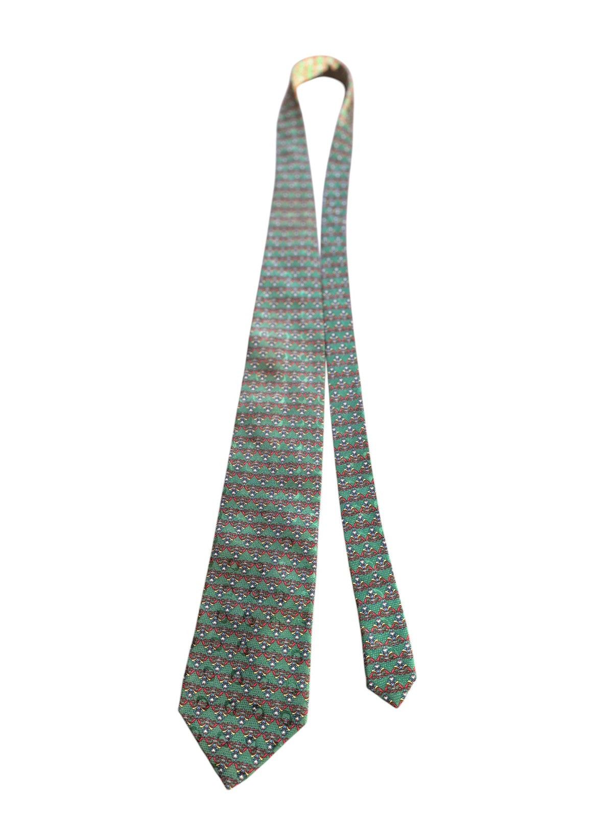 Other Paolo Negrato Vintage Green Silk Foulard Tie Size ONE SIZE - 1 Thumbnail
