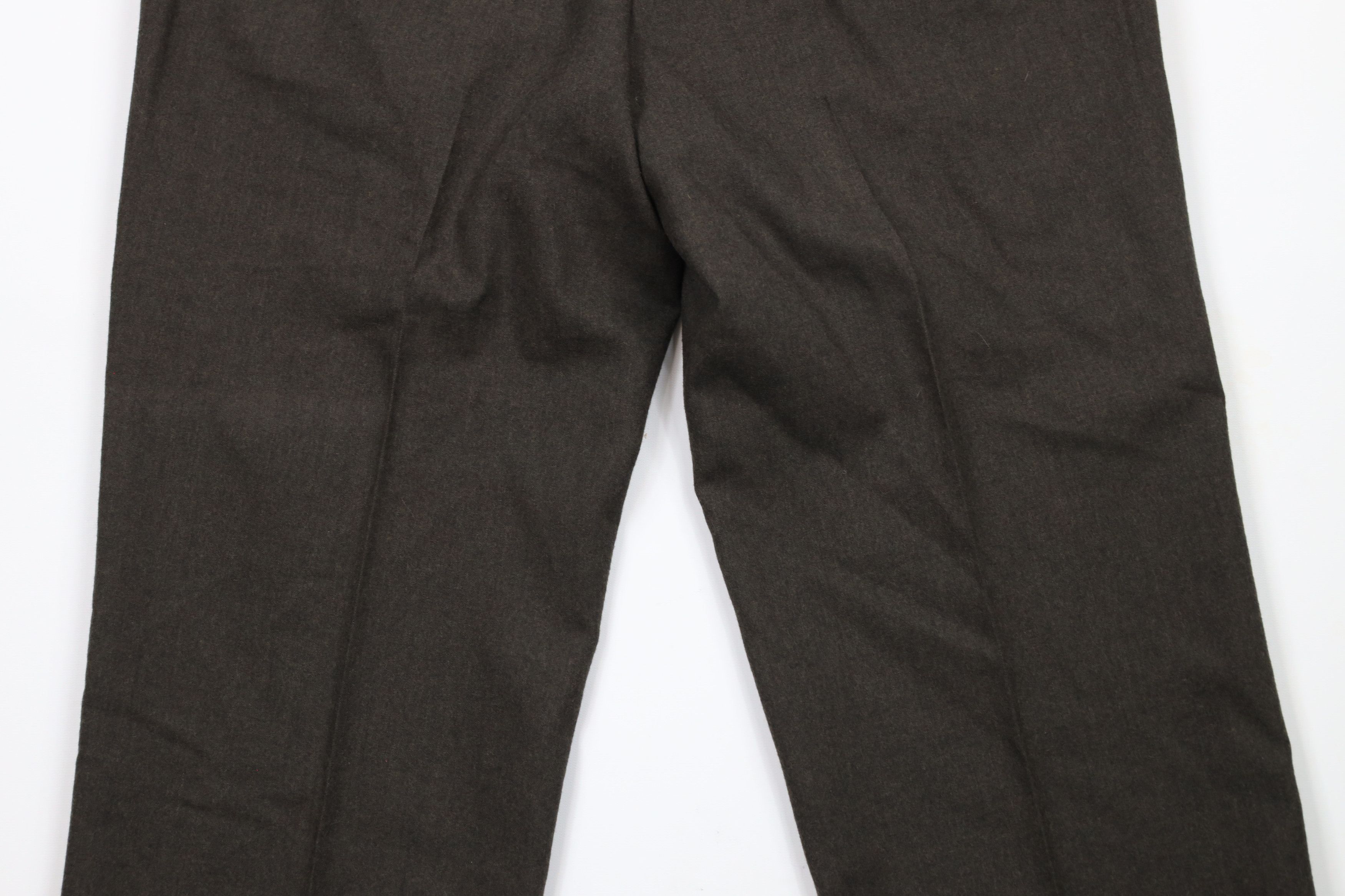 Vintage Vintage 90s Streetwear Wide Leg Wool Chino Pants Brown Size US 36 / EU 52 - 11 Thumbnail