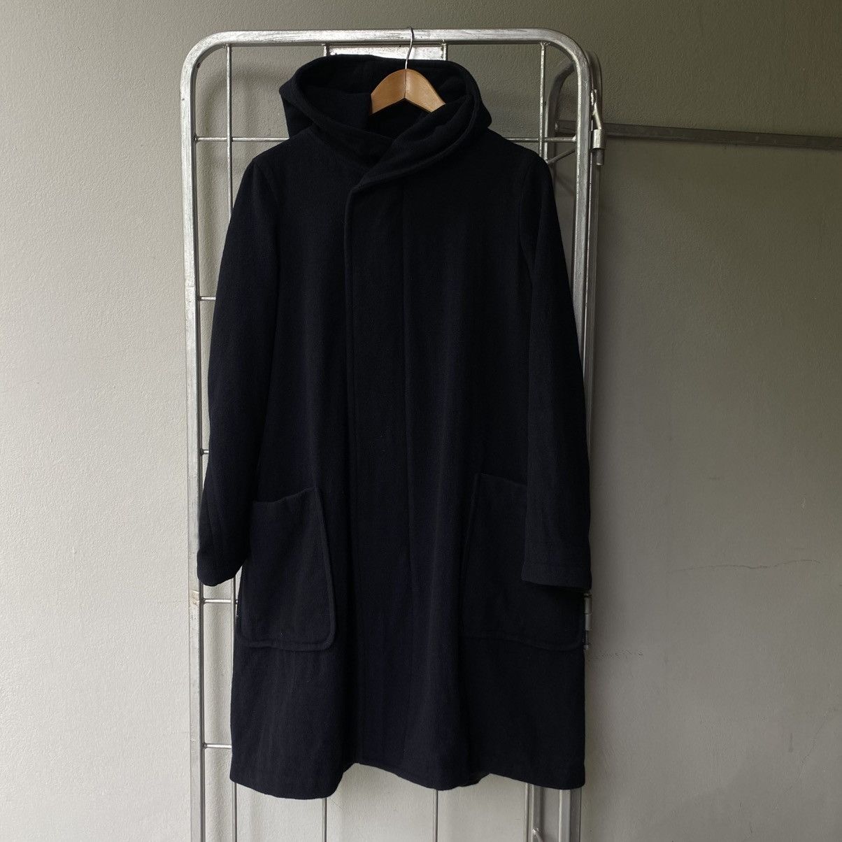 Zucca ZUCCA Black Wool Coat Size M / US 6-8 / IT 42-44 - 1 Thumbnail