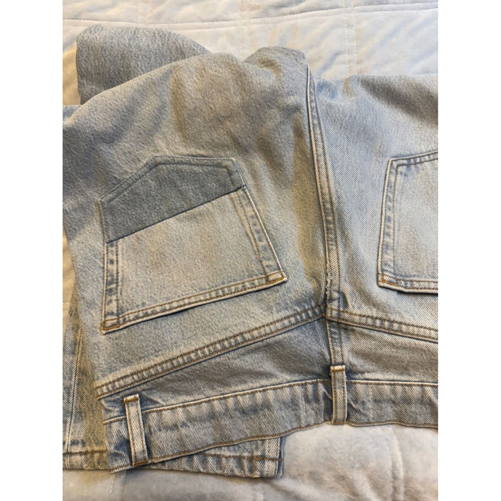 Reformation Reformation Jeans Light Wash Patch High Rise Denim Pants 27 Size 27" / US 4 / IT 40 - 5 Thumbnail