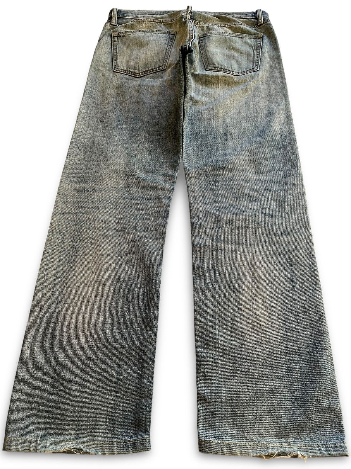 Japanese Brand × Uniqlo Vintage Uniqlo Selvedge Ripped Distressed Loose Jeans 33x31 Size US 33 - 3 Thumbnail